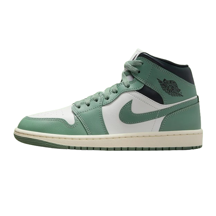Jordan 1 Mid Jade Smoke (W) Available at Pick your kiicks.