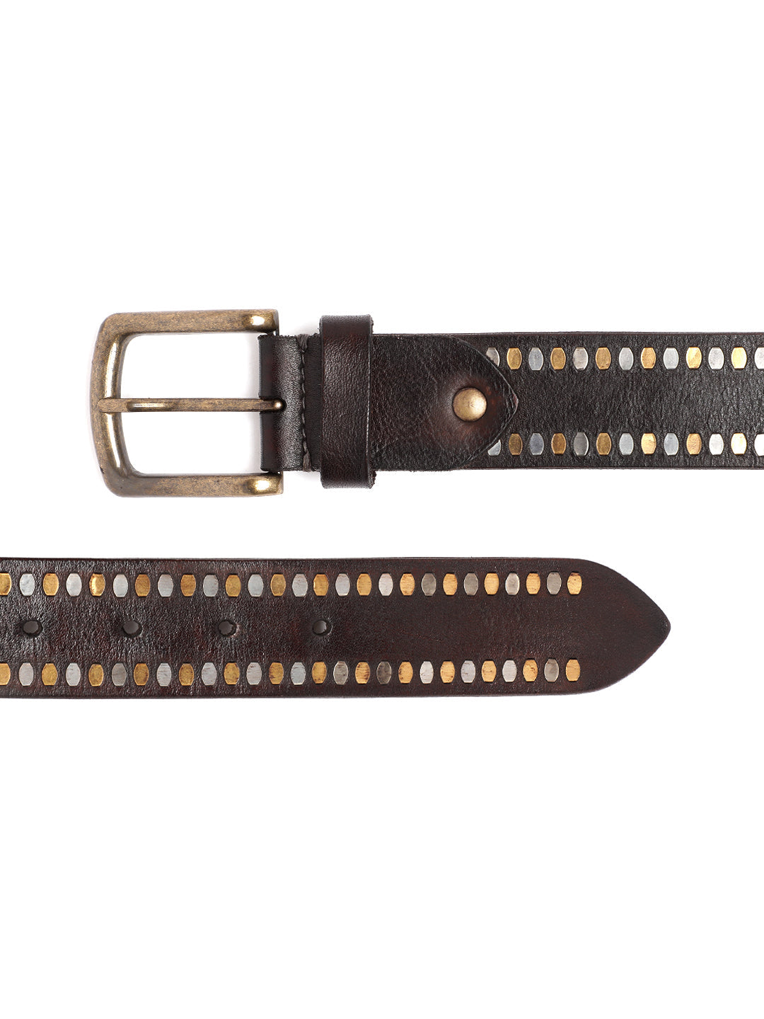 Black Studded Leather Belt by Art N Vintage