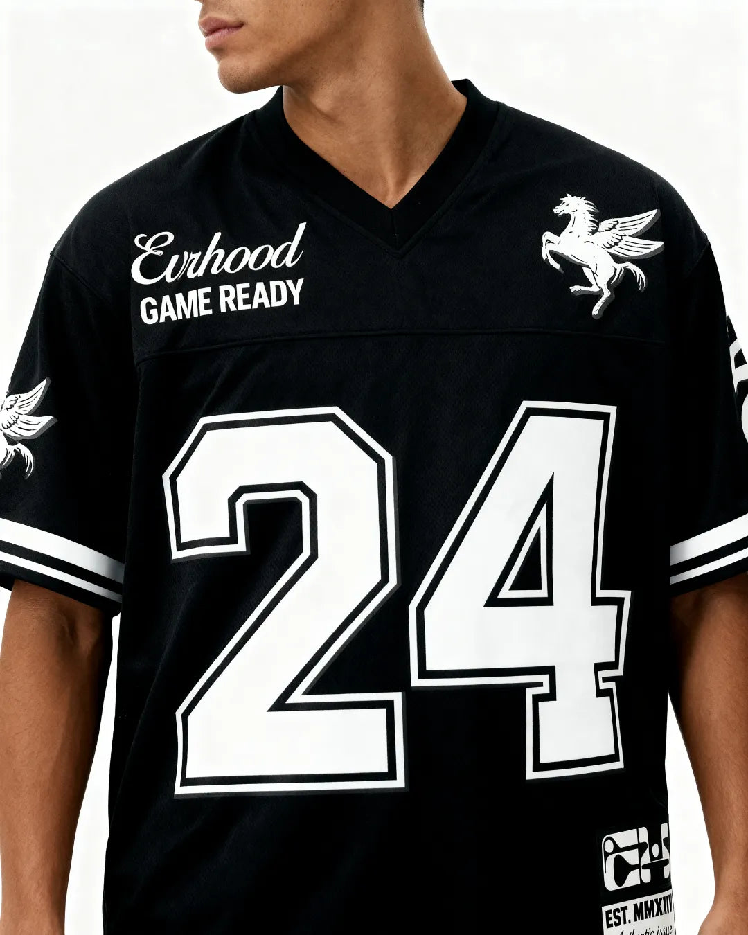 Winged Authority - Evrhood oversized graphic t-shirt on model