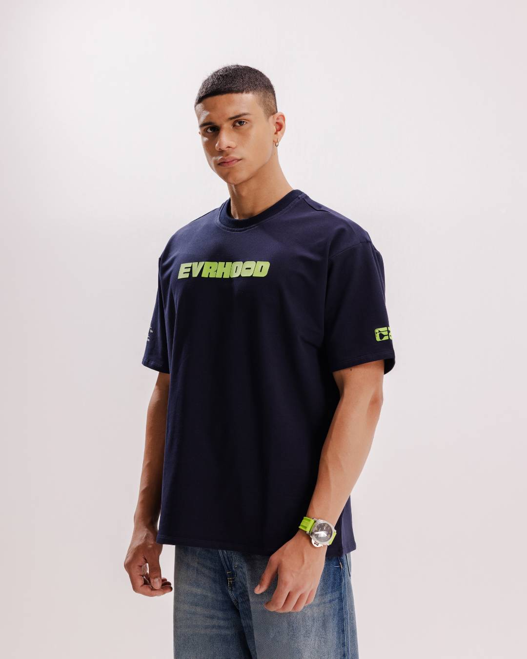 Element - Navy Blue- Evrhood oversized basic t-shirt