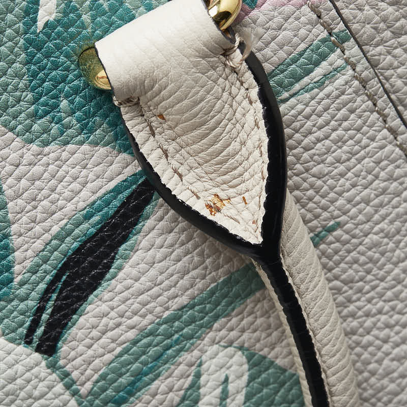 Burberry Leather Buckle Tote Floral Handbag
