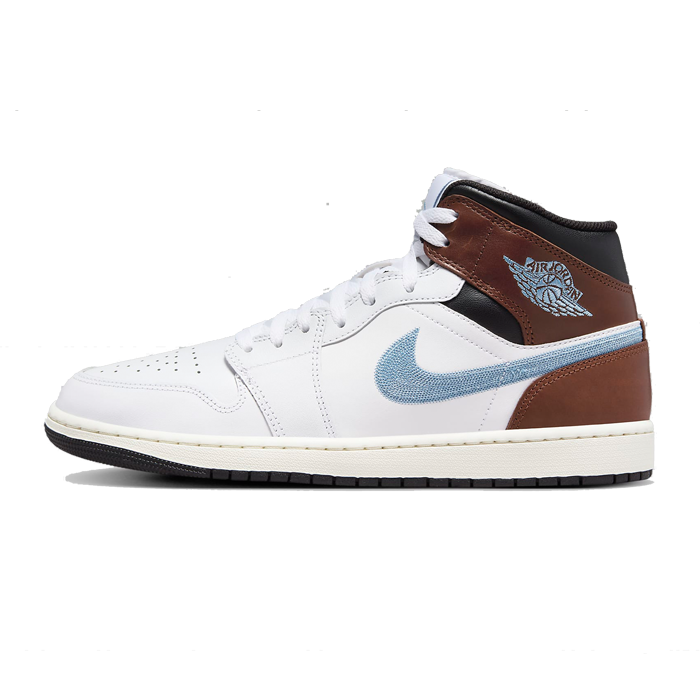 NIKE Air Jordan 1 Mid SE Brown Blue Grey