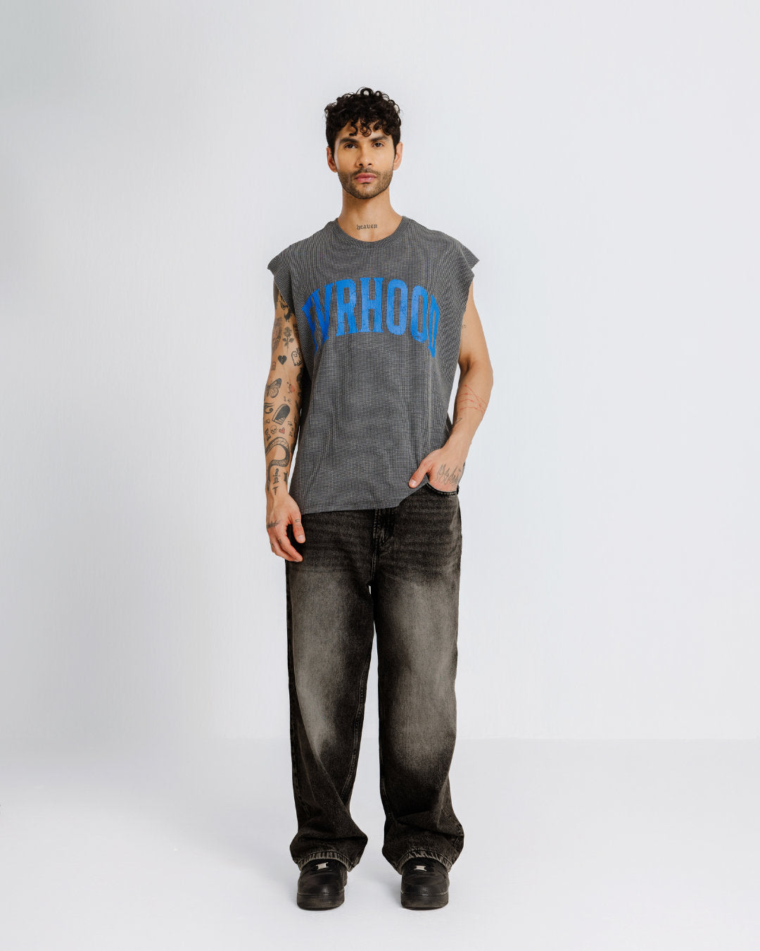 Waffle Sando - Graphite - Evrhood waffle knit sleeveless top