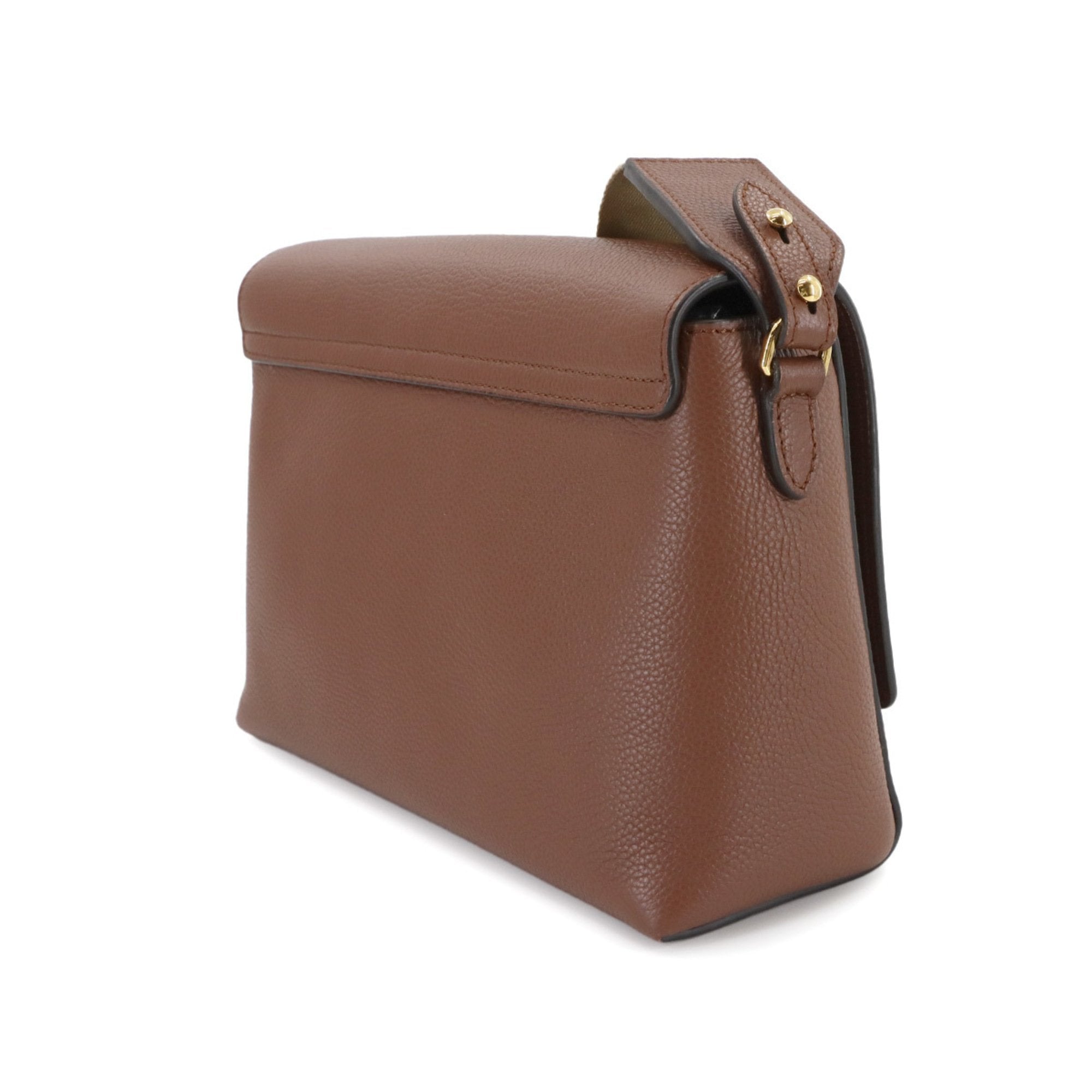 Burberry Leather Canvas Shoulder Bag (Pre-Owned)
