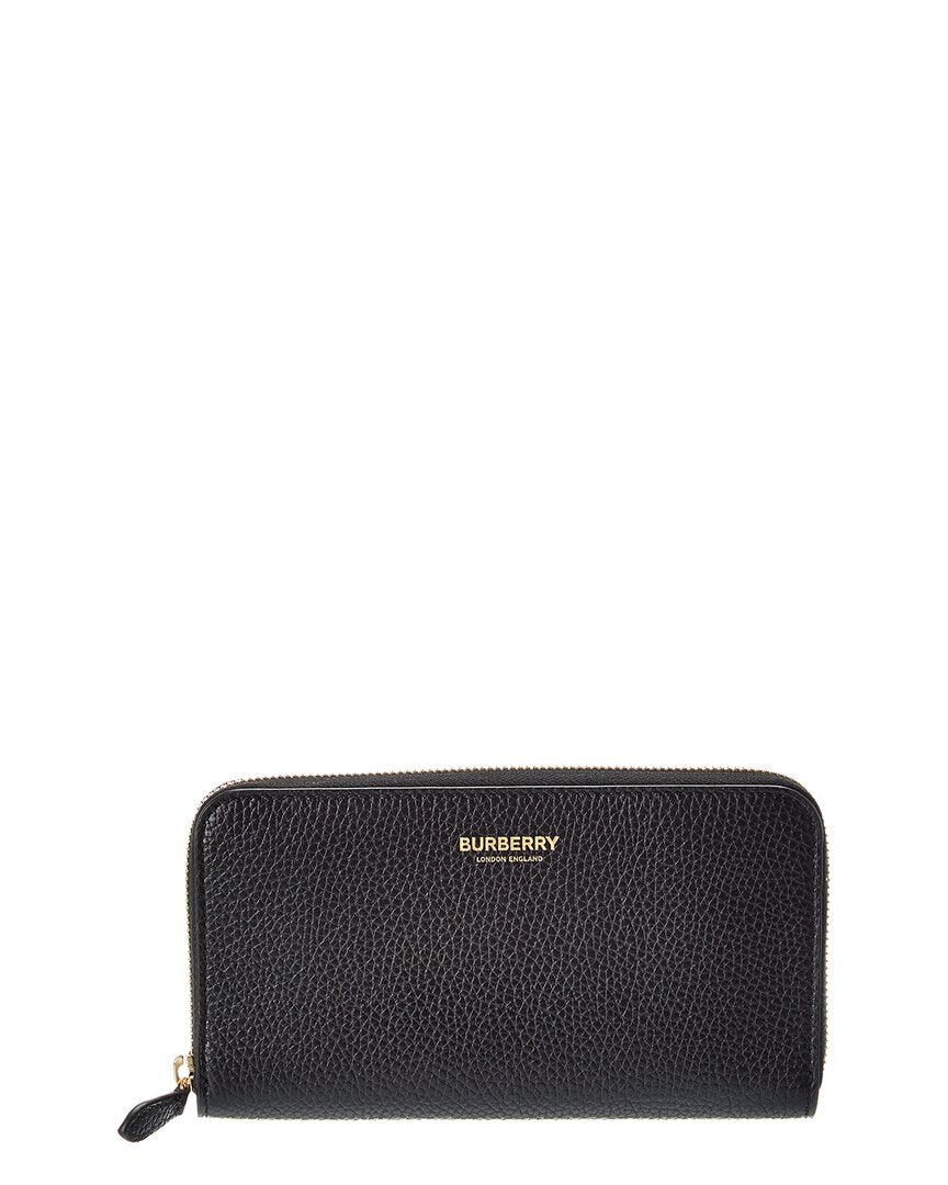 Burberry Leather Zip Around Wallet