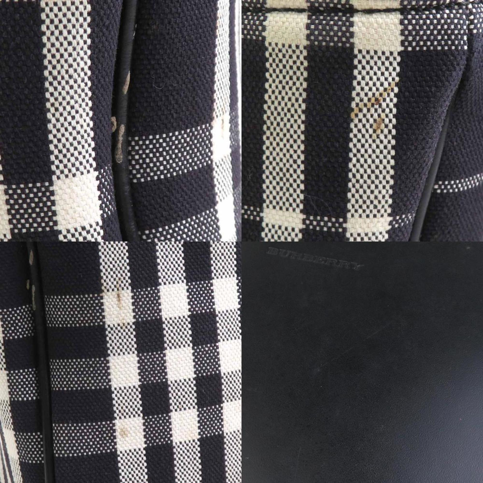 Burberry Canvas Leather Handbag (Pre-Owned)