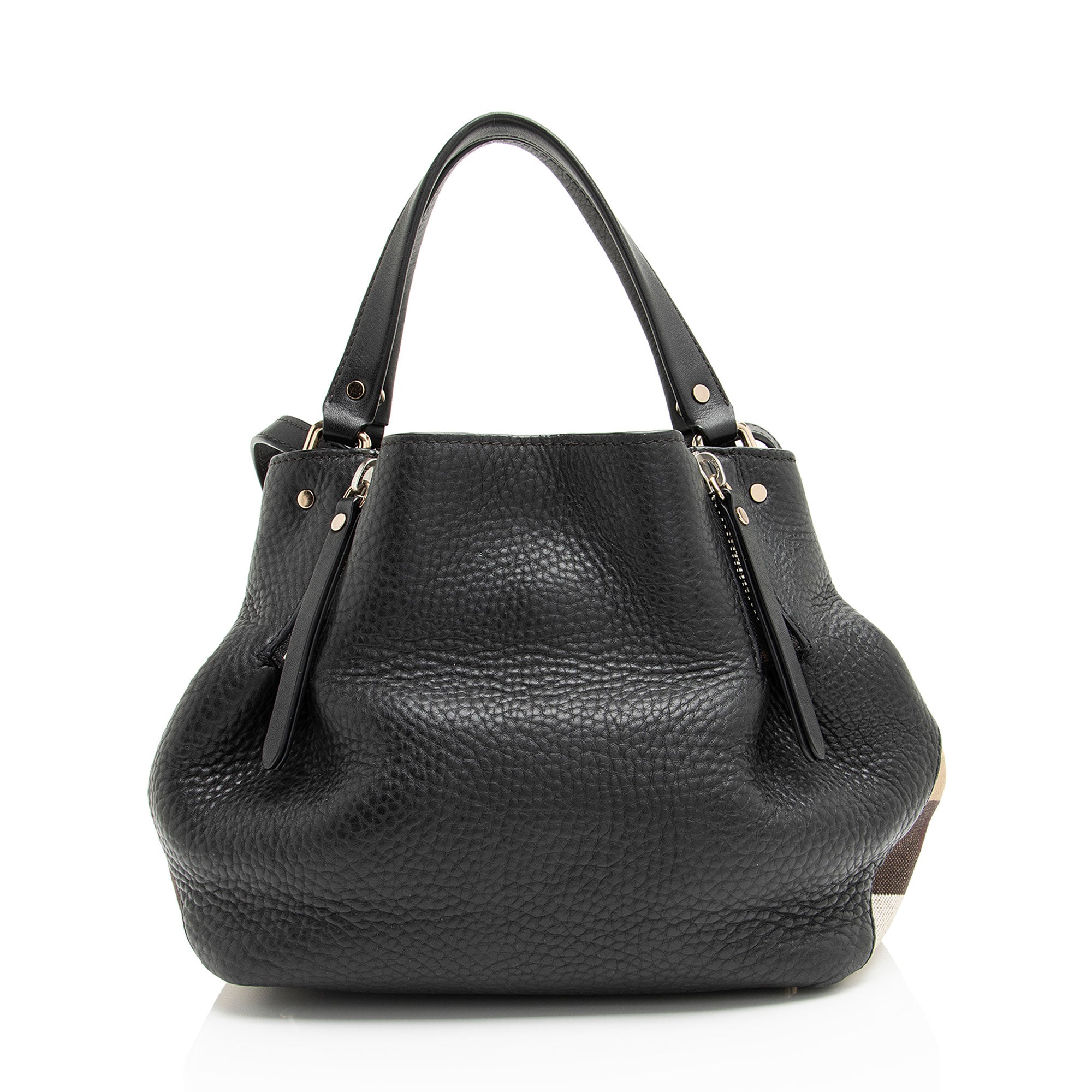 Burberry Calfskin House Check Maidstone Small Shoulder Bag