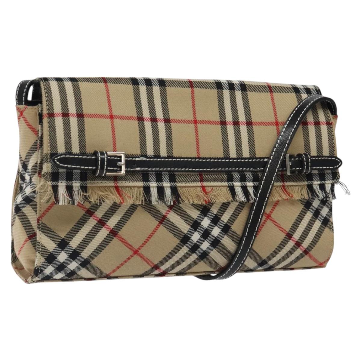 Burberry Nova Check Canvas Shoulder Bag (Pre-Owned)