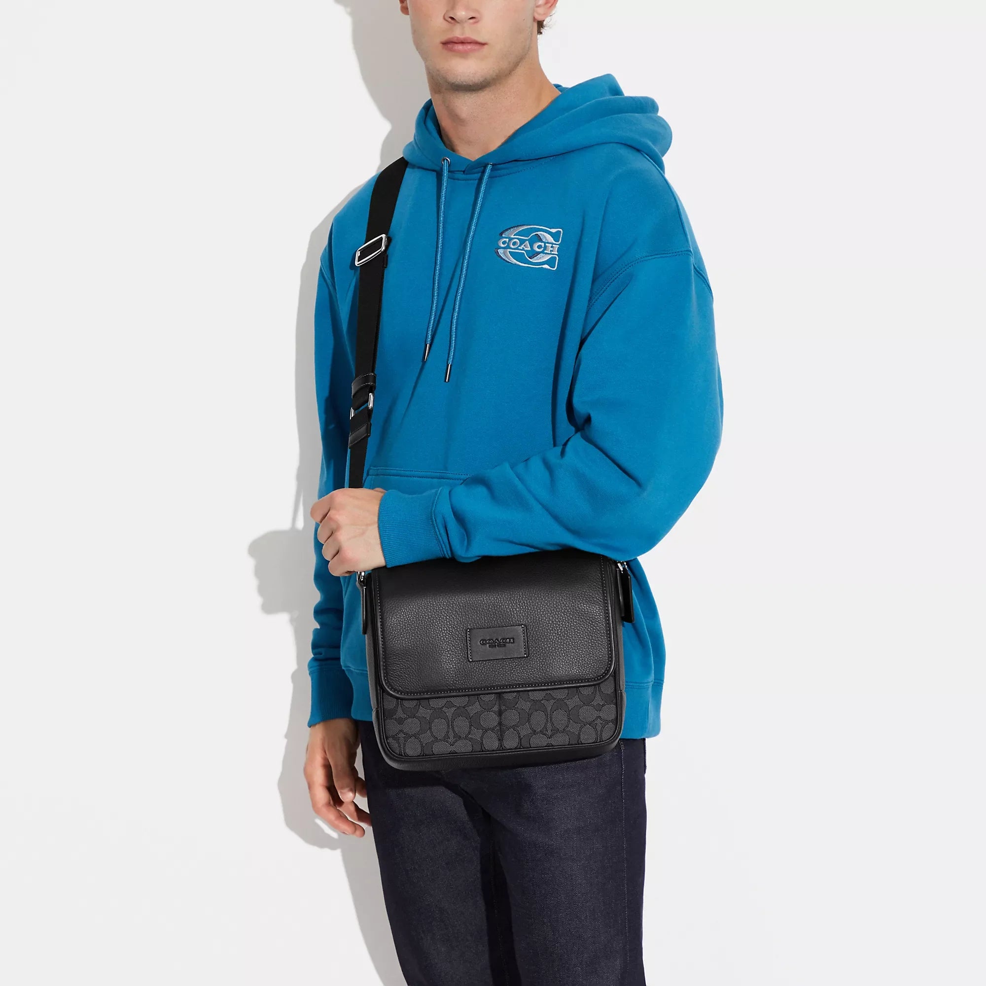 Coach Sprint Map Bag 25 In Signature Jacquard
