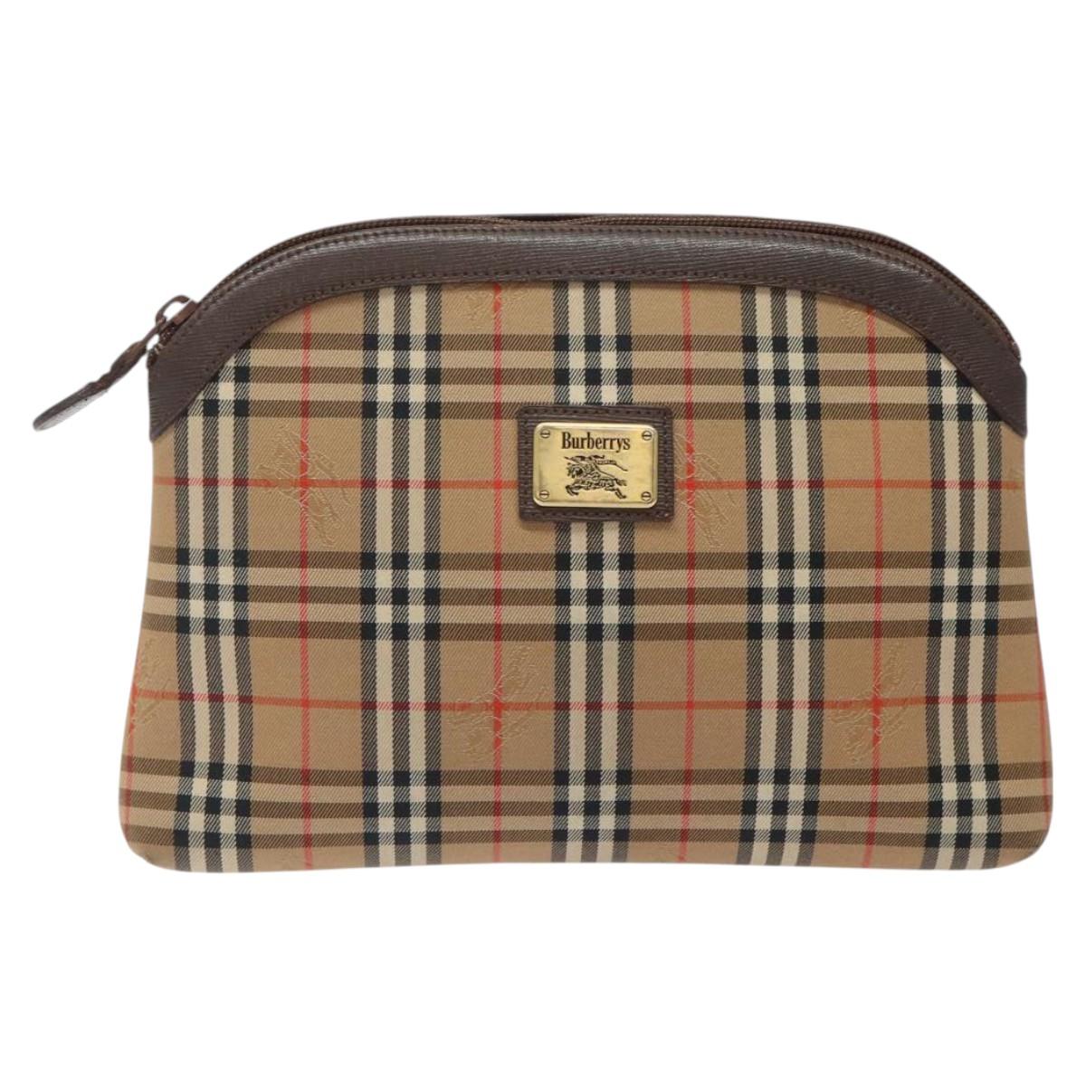 Burberry Nova Check Canvas Clutch Bag (Pre-Owned)