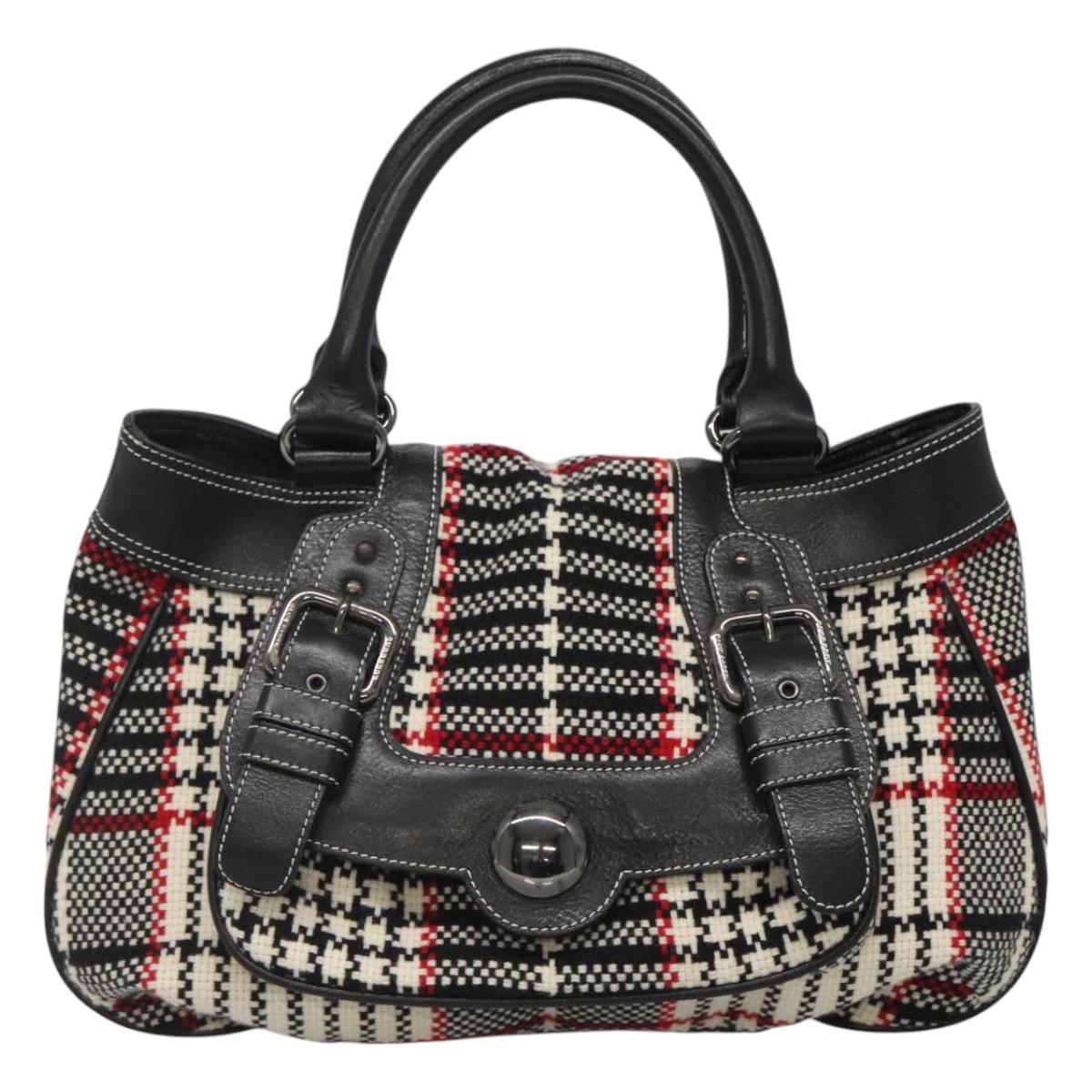 Burberry Nova Check Wool Tote Bag (Pre-Owned)