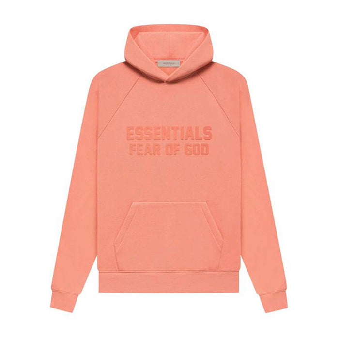 Fear of God Essentials Hoodie Coral Available at Pick your kiicks.