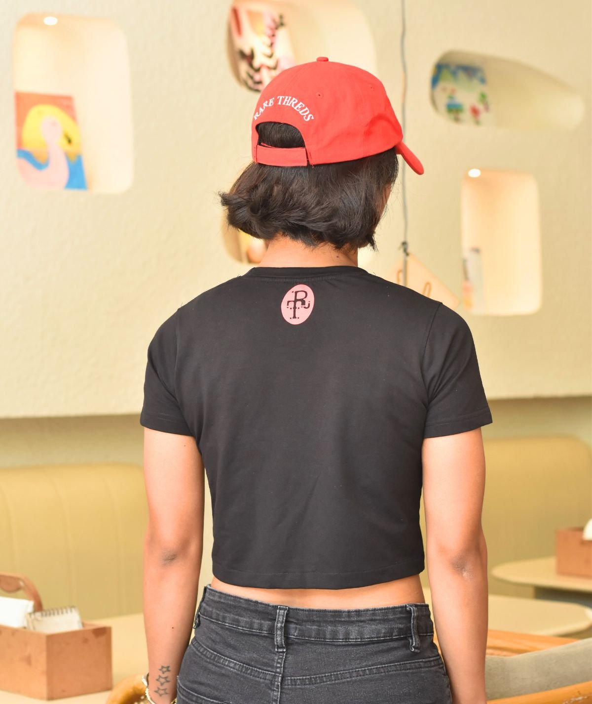 Rare Threds Crop Tee – Black Edition