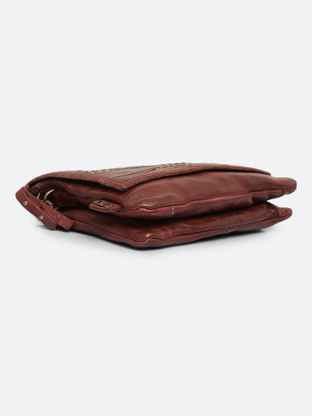 Teresa: Oak Leather Floral Laser Etched Crossbody Bag