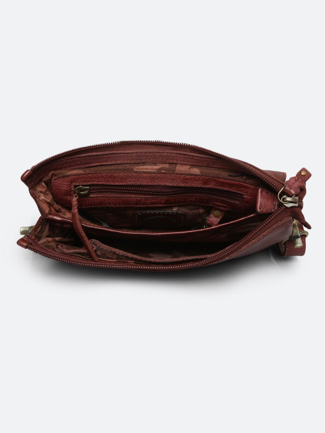 Teresa: Oak Leather Floral Laser Etched Crossbody Bag