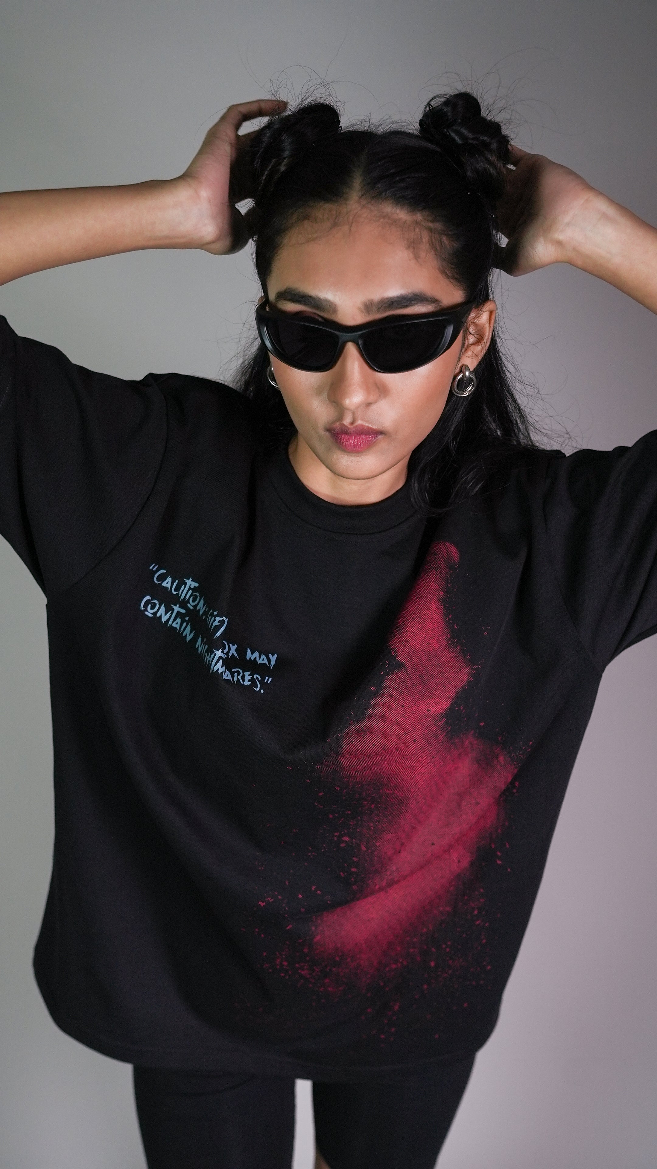 DARK SECRET BLACK WOMEN’S OVERSIZED T-SHIRT