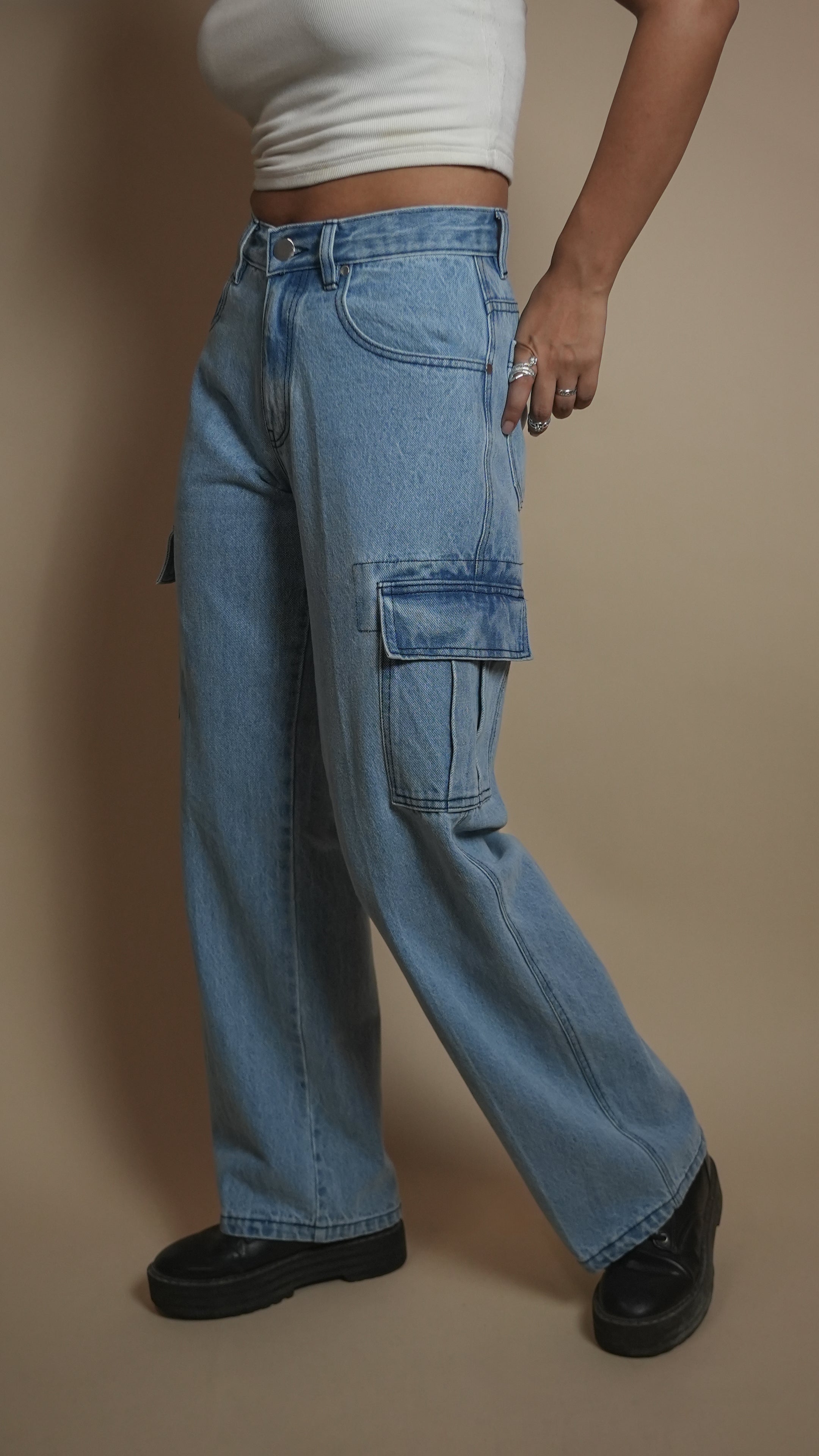 ICED DENIM WOMEN'S CARGO