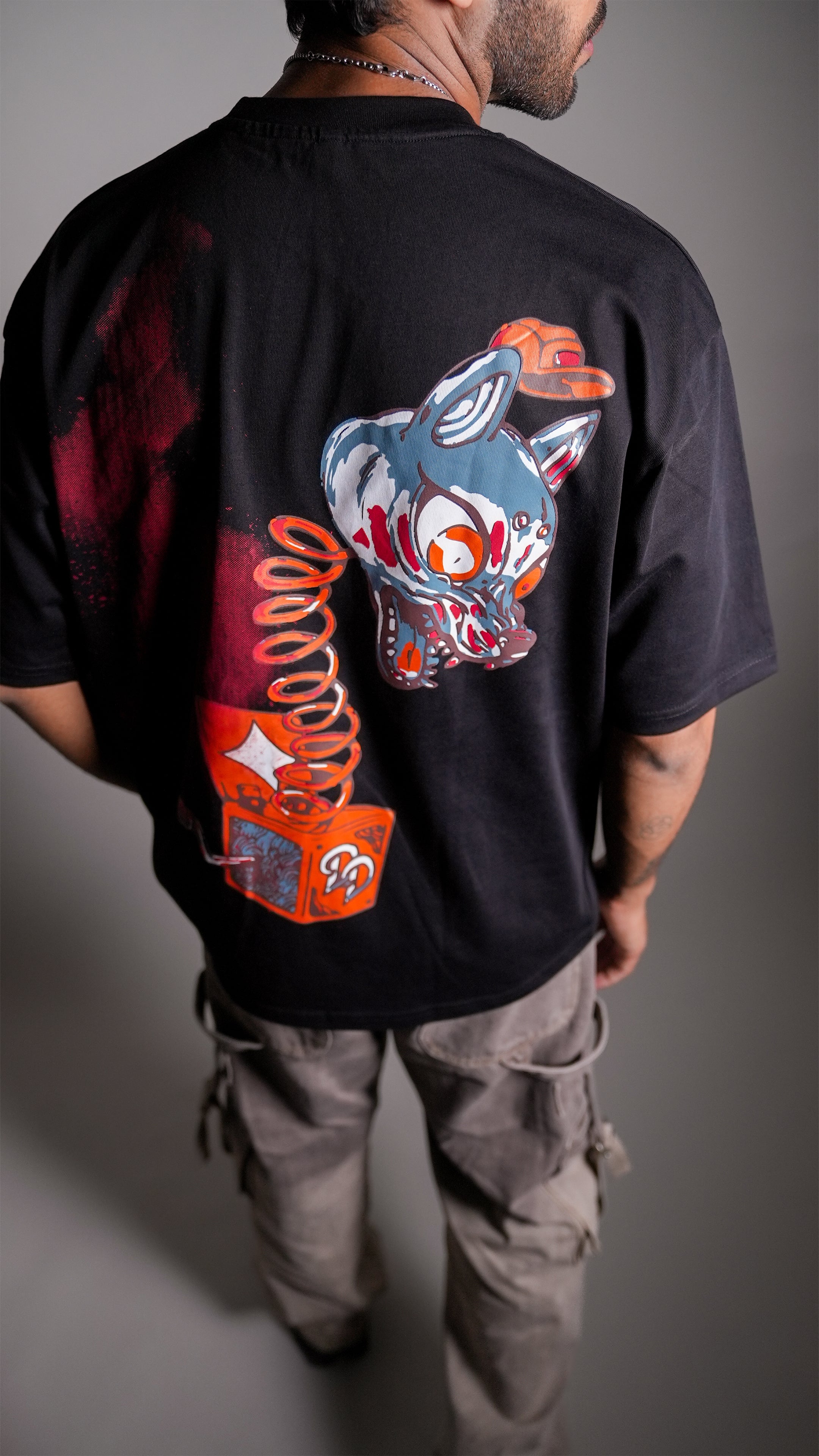 DARK SECRET BLACK MEN’S OVERSIZED T-SHIRT