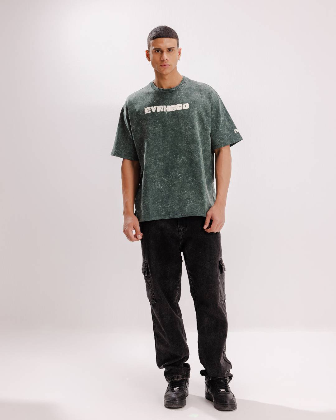 Retro Wash - Green - Evrhood oversized acid wash t-shirt