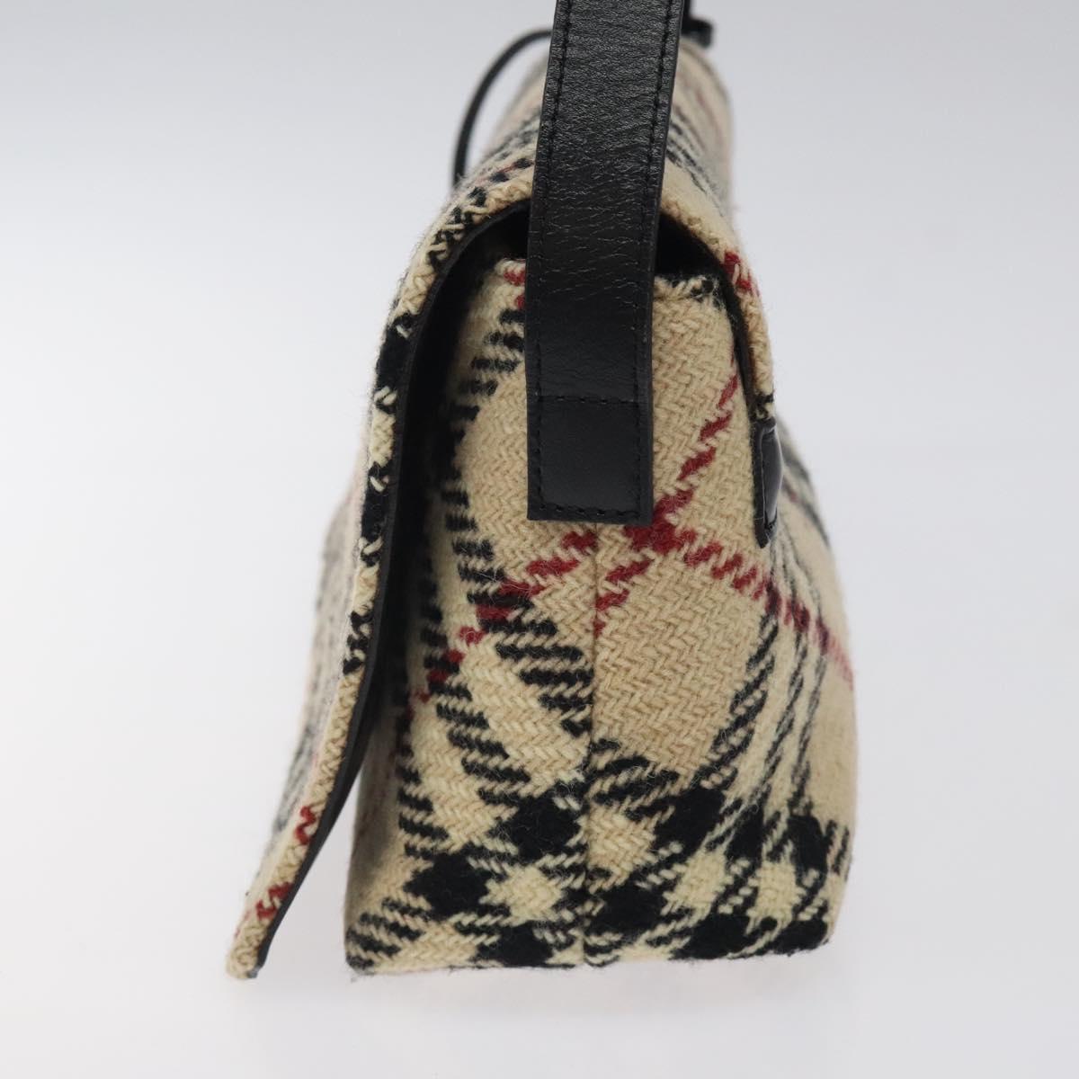 Burberry Nova Check Wool Shoulder Bag (Pre-Owned)