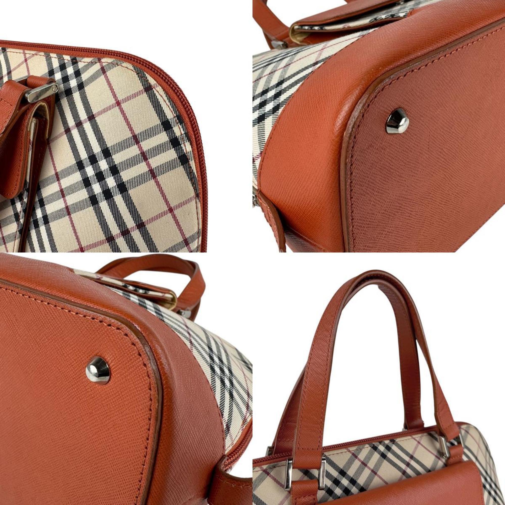 Burberry Canvas Leather Handbag (Pre-Owned)