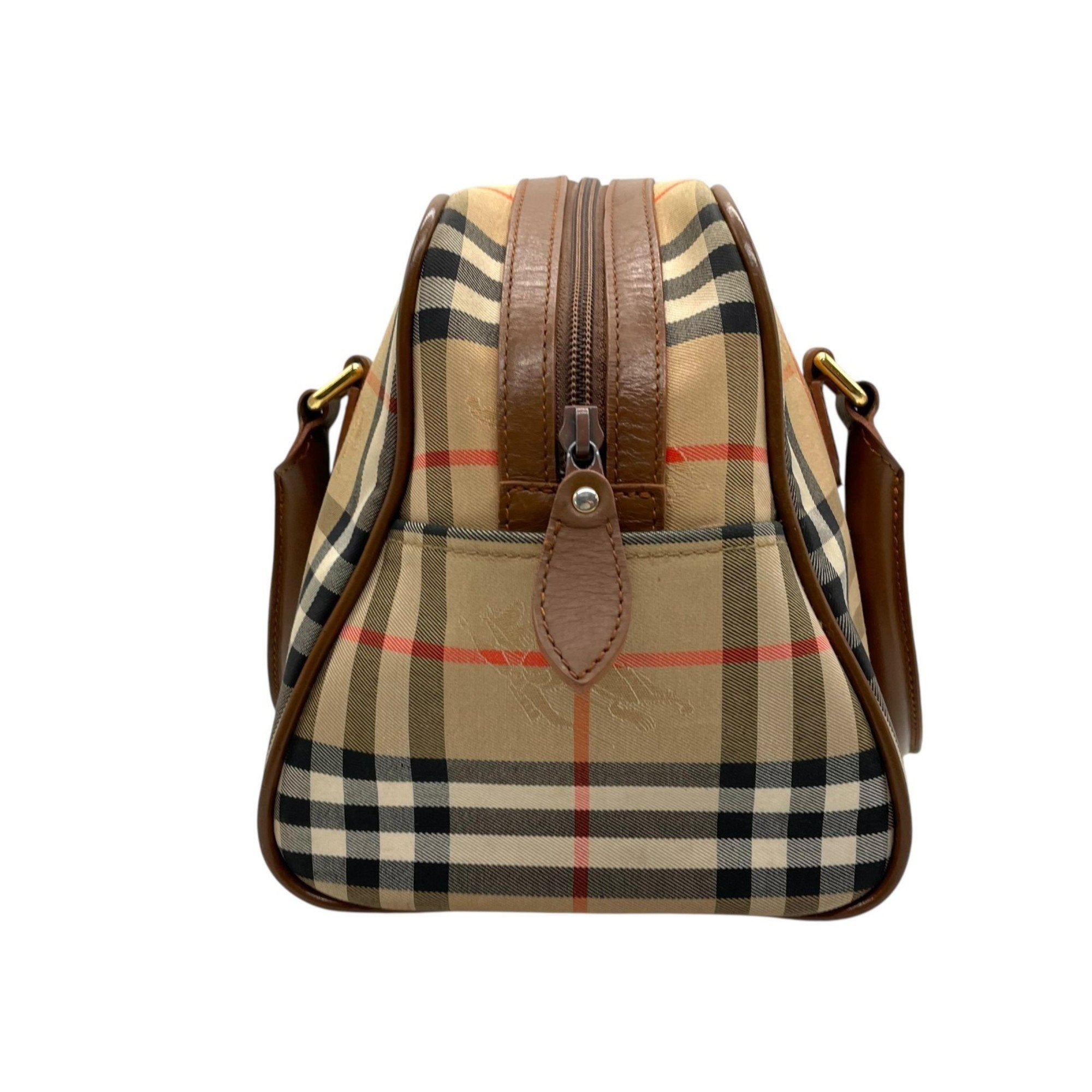 Burberry Canvas Leather Handbag (Pre-Owned)