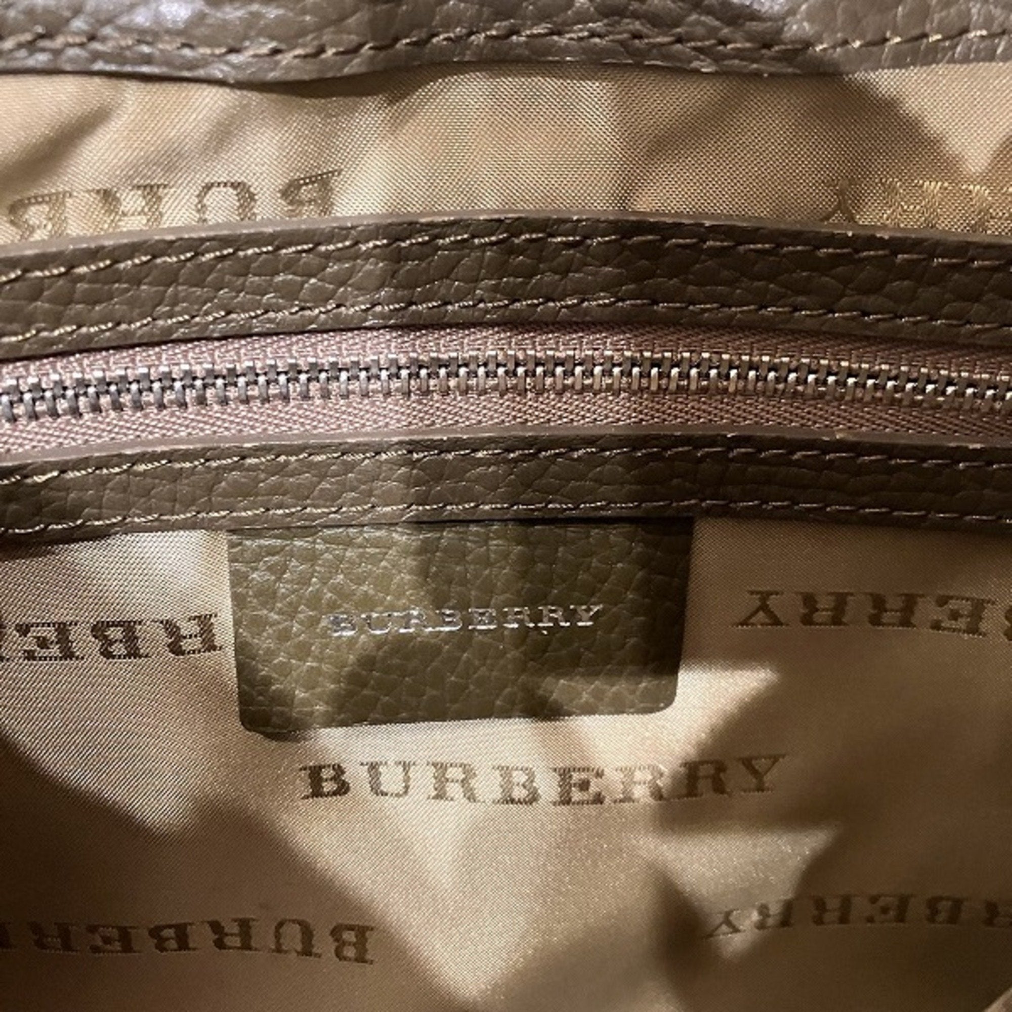 Burberry Canvas Leather Shoulder Bag (Pre-Owned)