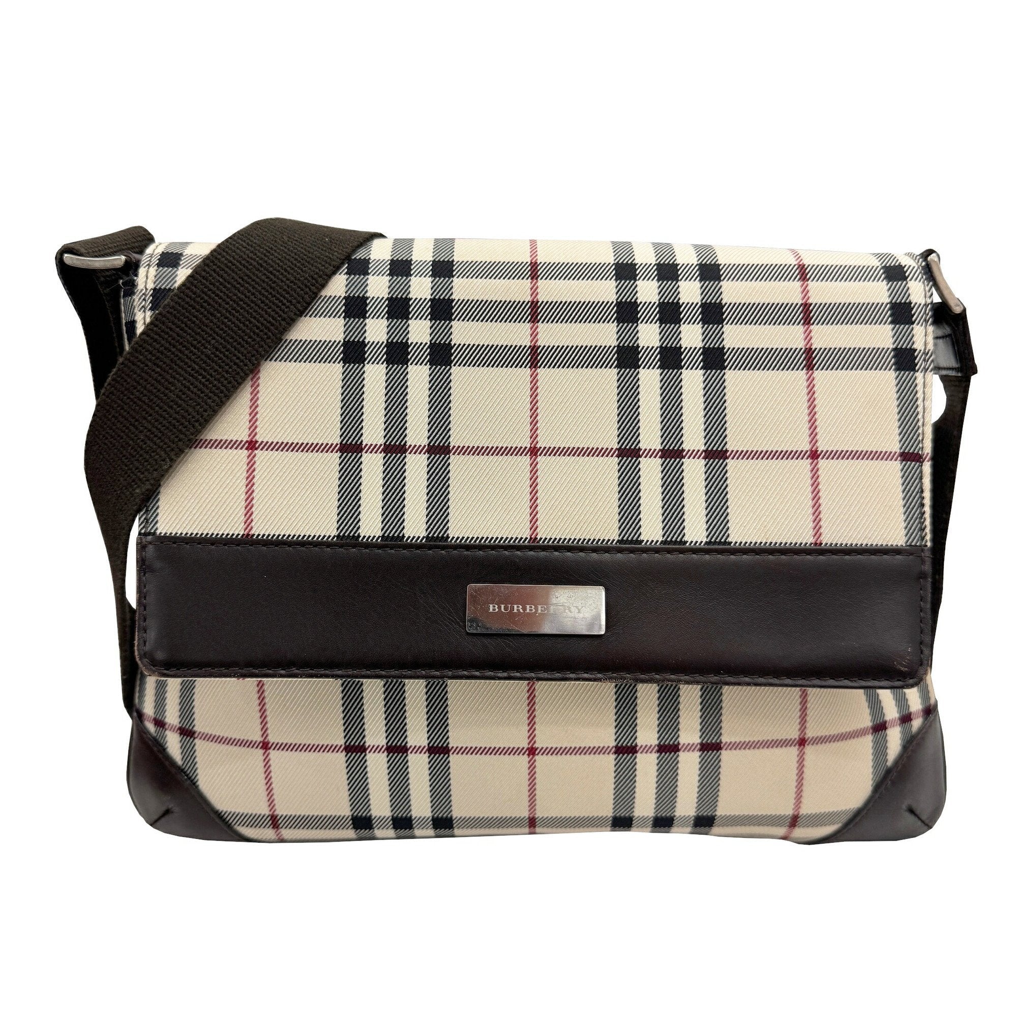 Burberry Canvas Shoulder Bag (Pre-Owned)