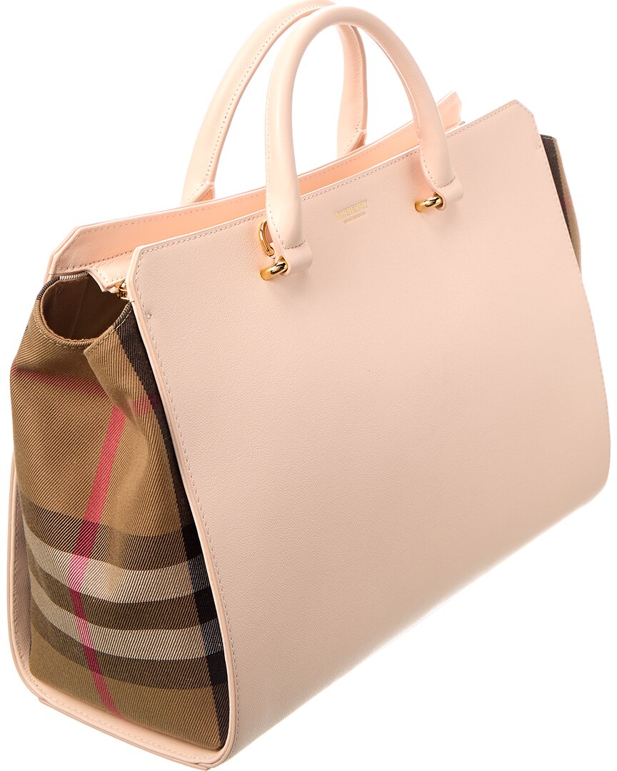 Burberry Check Canvas & Leather Satchels