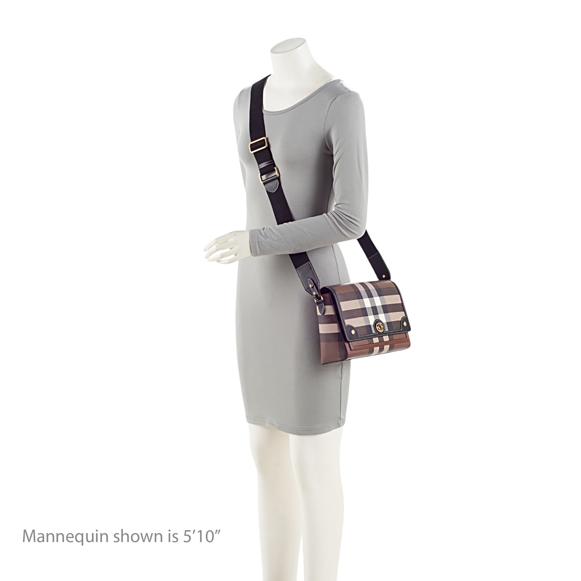 Burberry Tartan Check Calfskin Note Bag