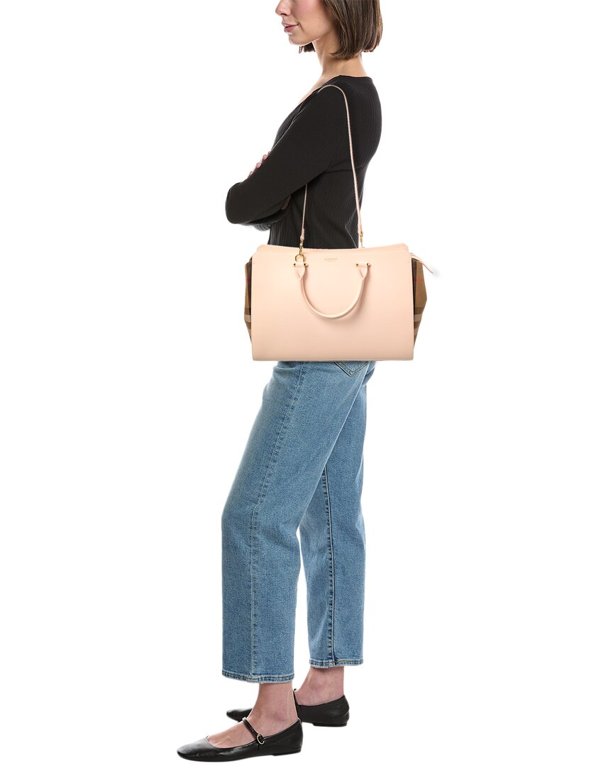 Burberry Check Canvas & Leather Satchels
