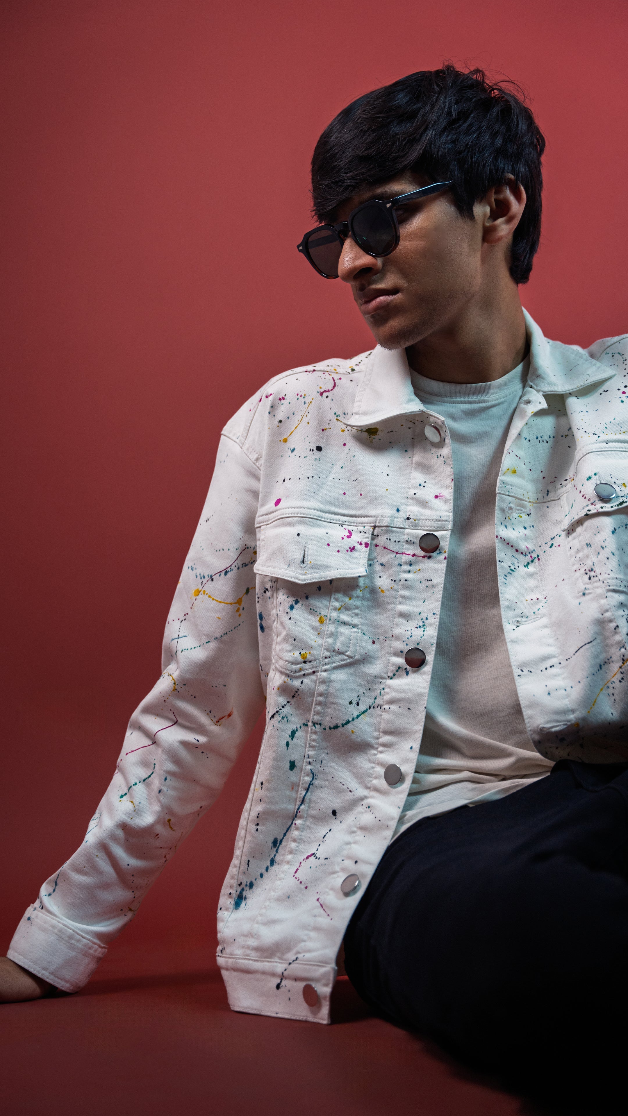 WHITE DENIM MEN'S JACKET
