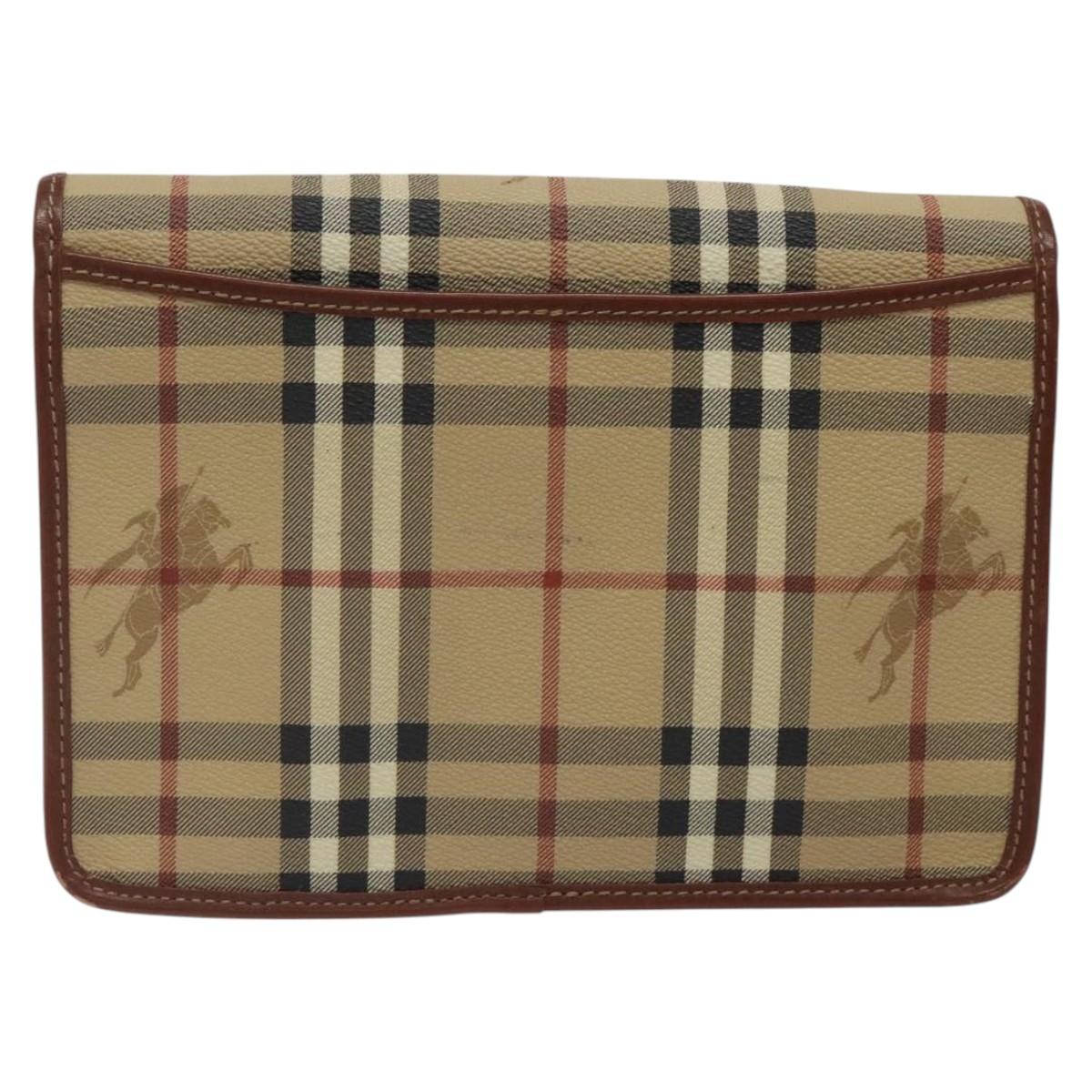 Burberry Nova Check Canvas Clutch Bag (Pre-Owned)