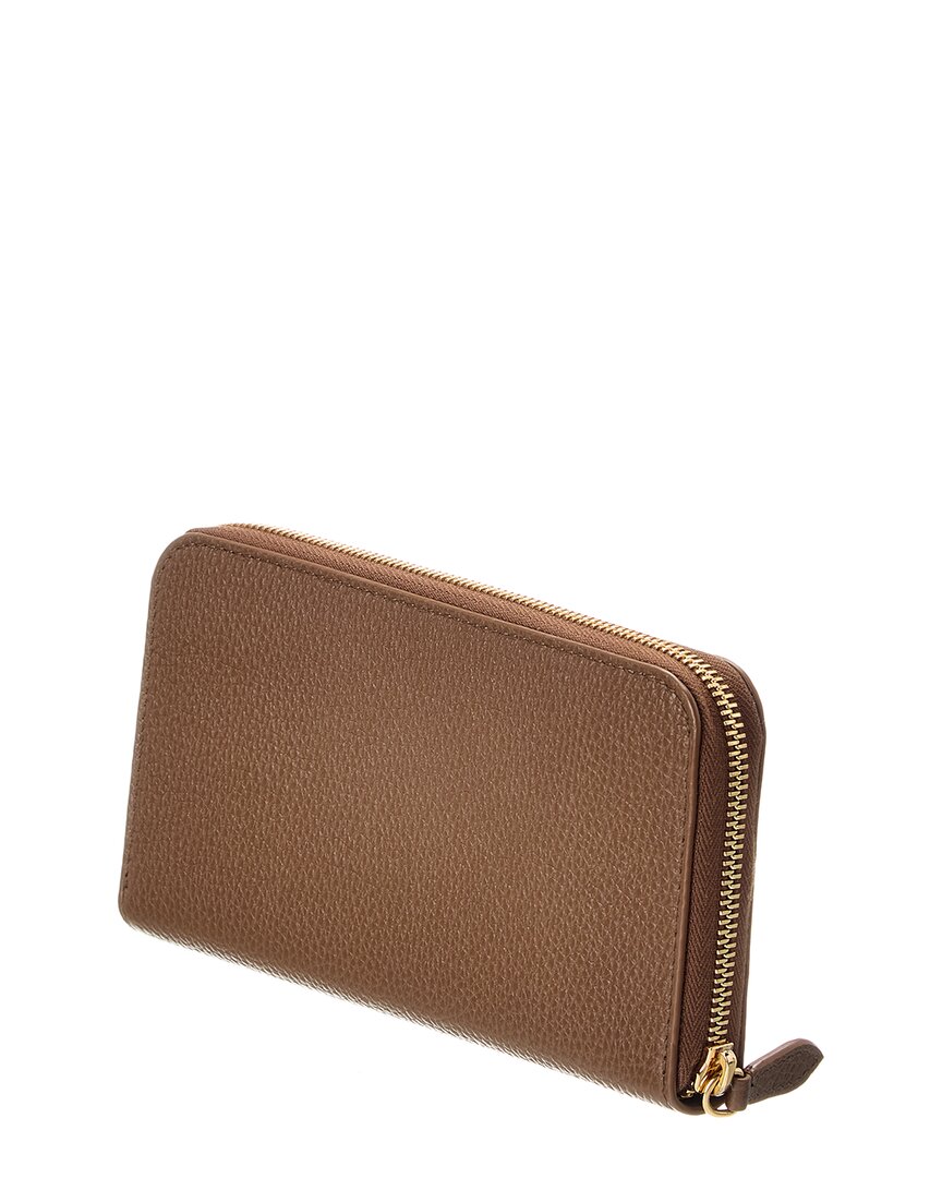 Burberry Leather Zip Around Wallet