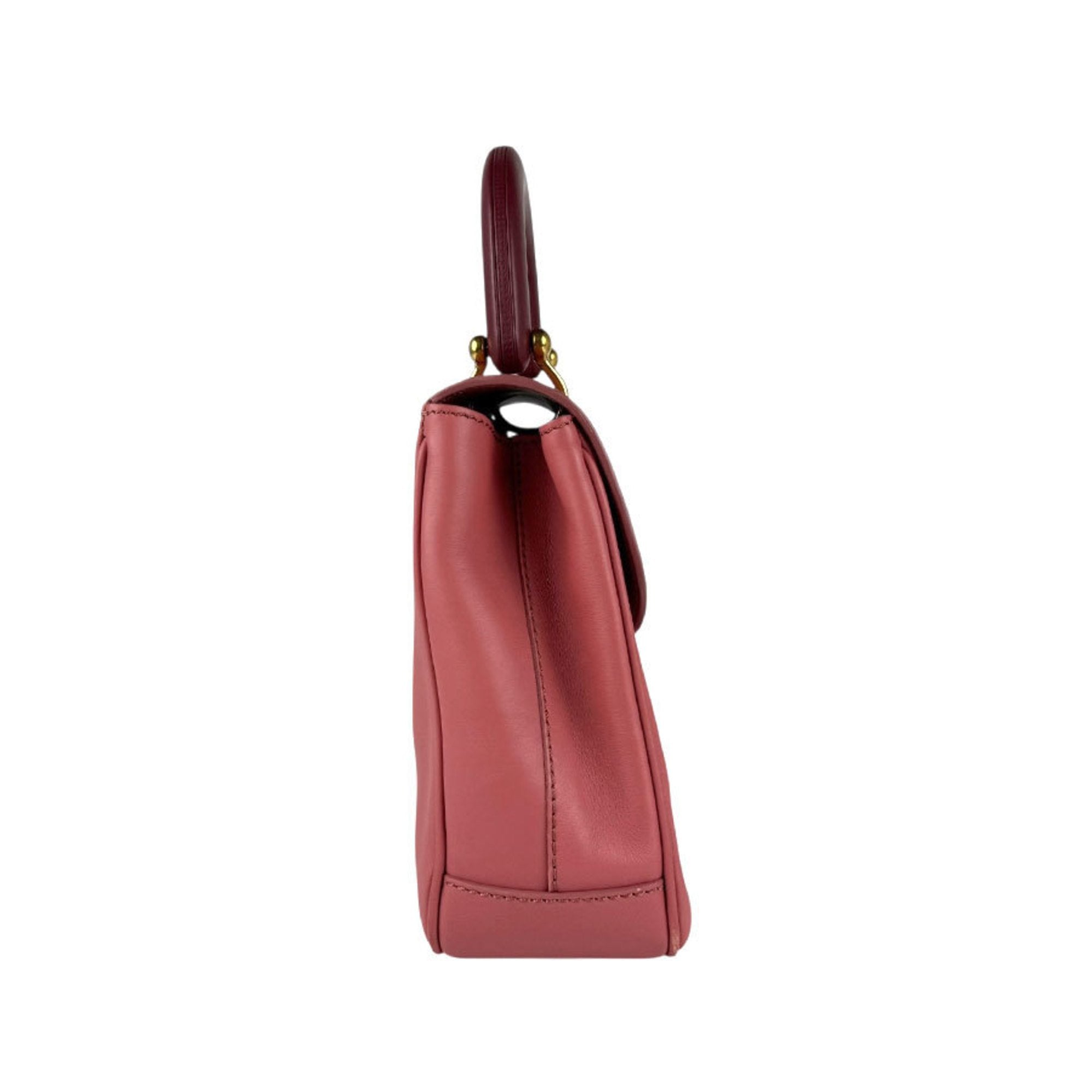 Burberry pink Leather Handbag Shoulder Bag (Pre-Owned)