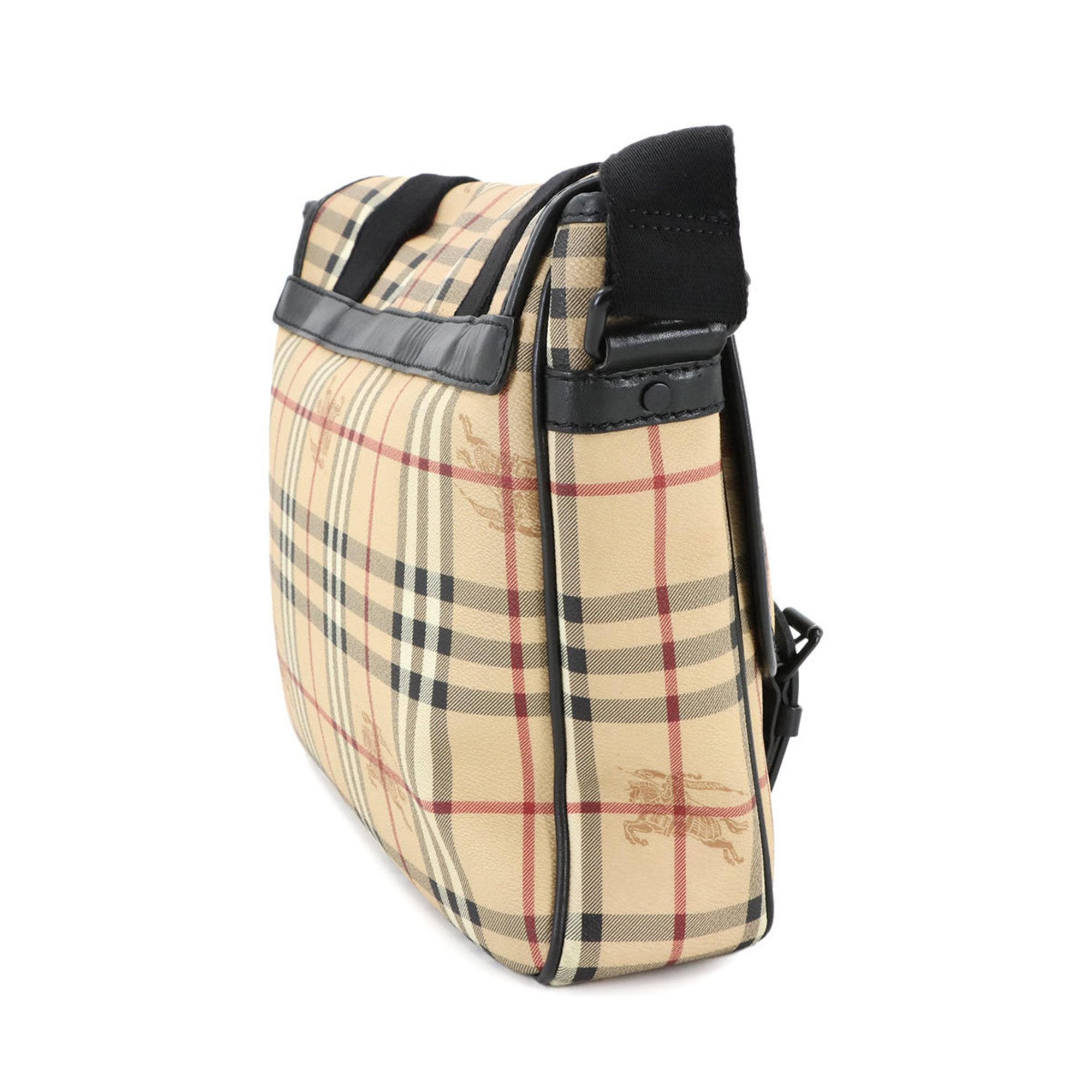 Burberry Pvc Leather Messenger Bag Shoulder Bag (Pre-Owned)