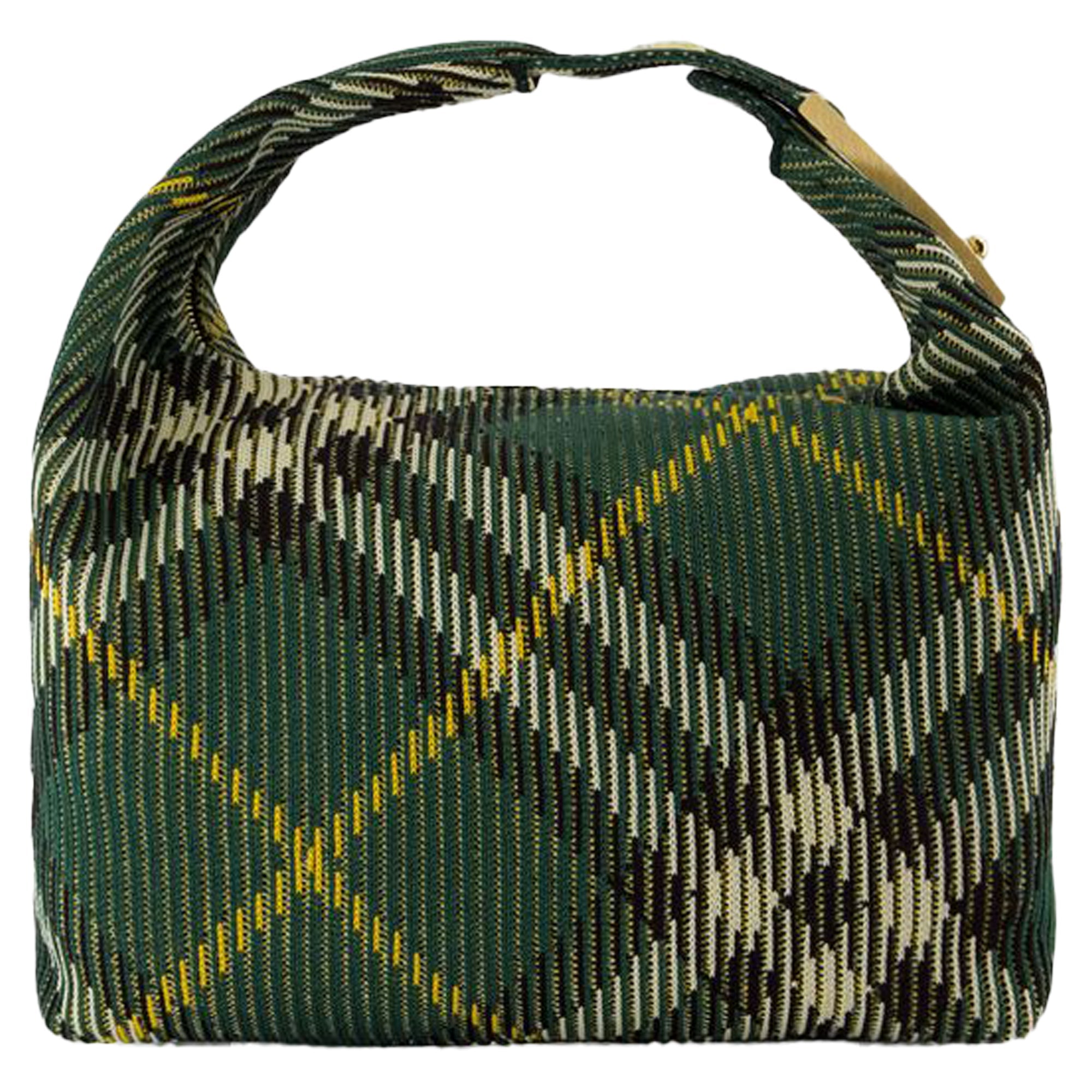 Medium Peg Shoulder Bag - Burberry - Nylon - Green