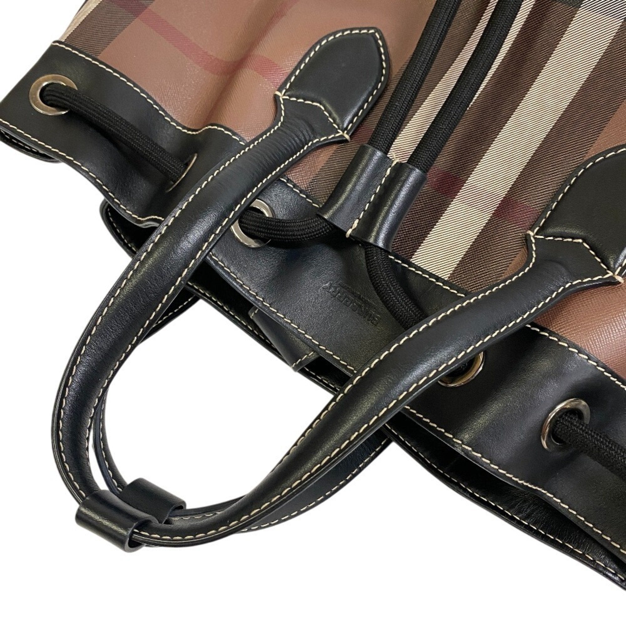 Burberry Pvc Leather Backpack Tote Bag (Pre-Owned)