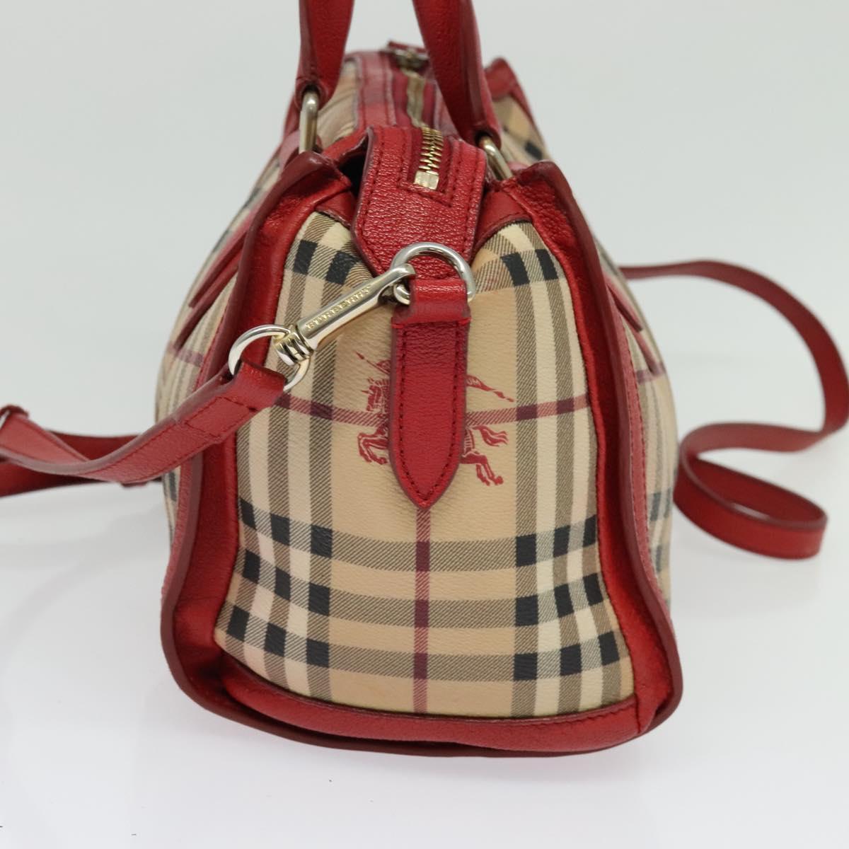Burberry Haymarket Pvc Handbag (Pre-Owned)