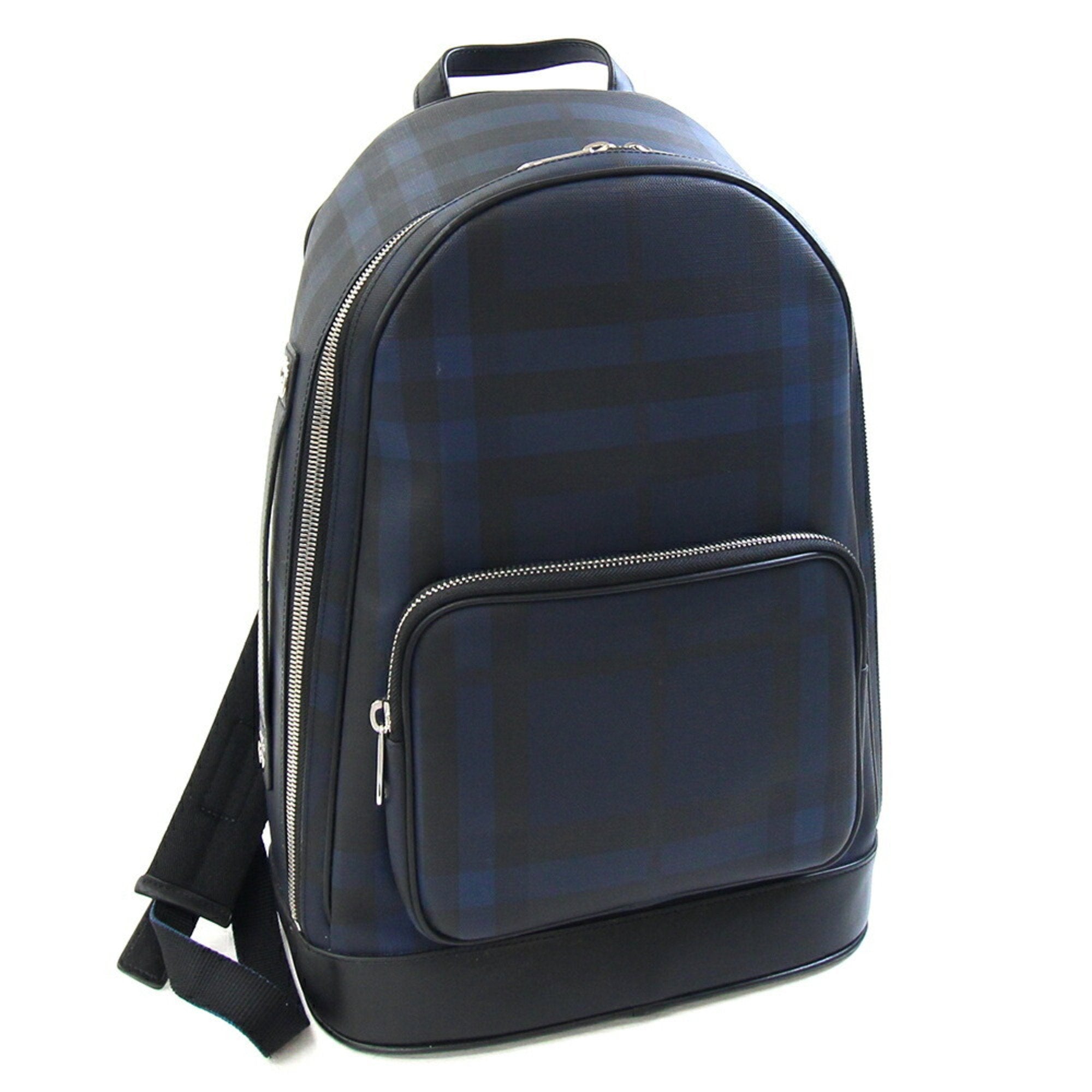 Burberry Navy Pvc Leather Backpack (Pre-Owned)