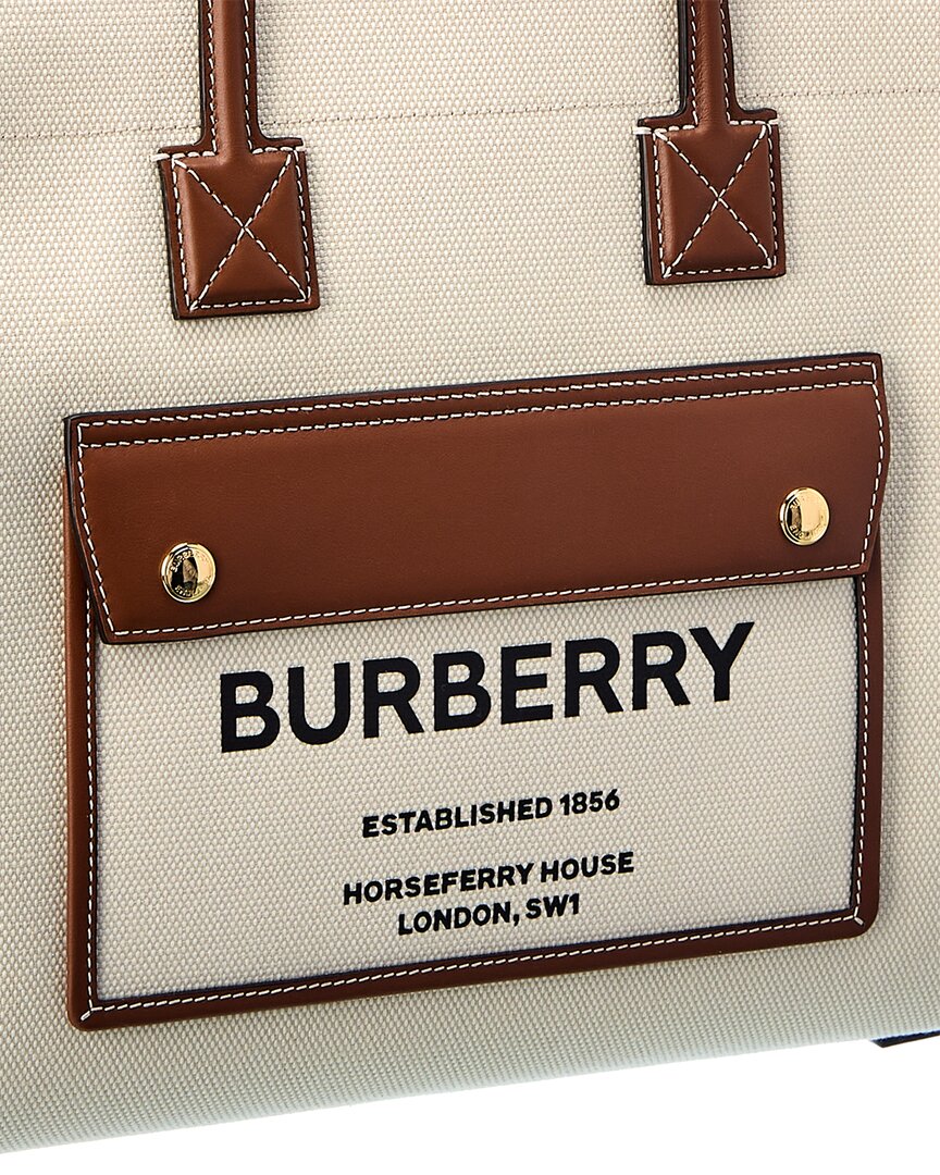 Burberry Freya Small Canvas & Leather Tote