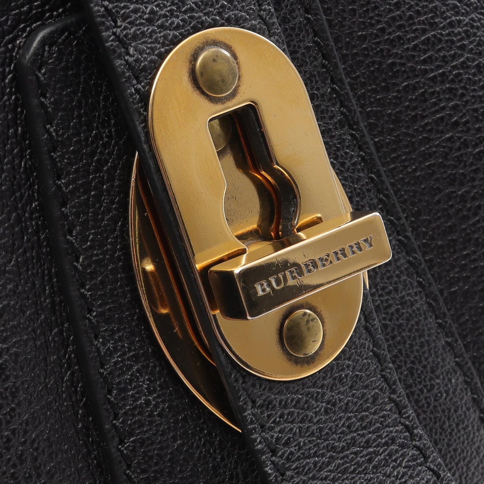 Burberry Leather Shoulder Bag Black