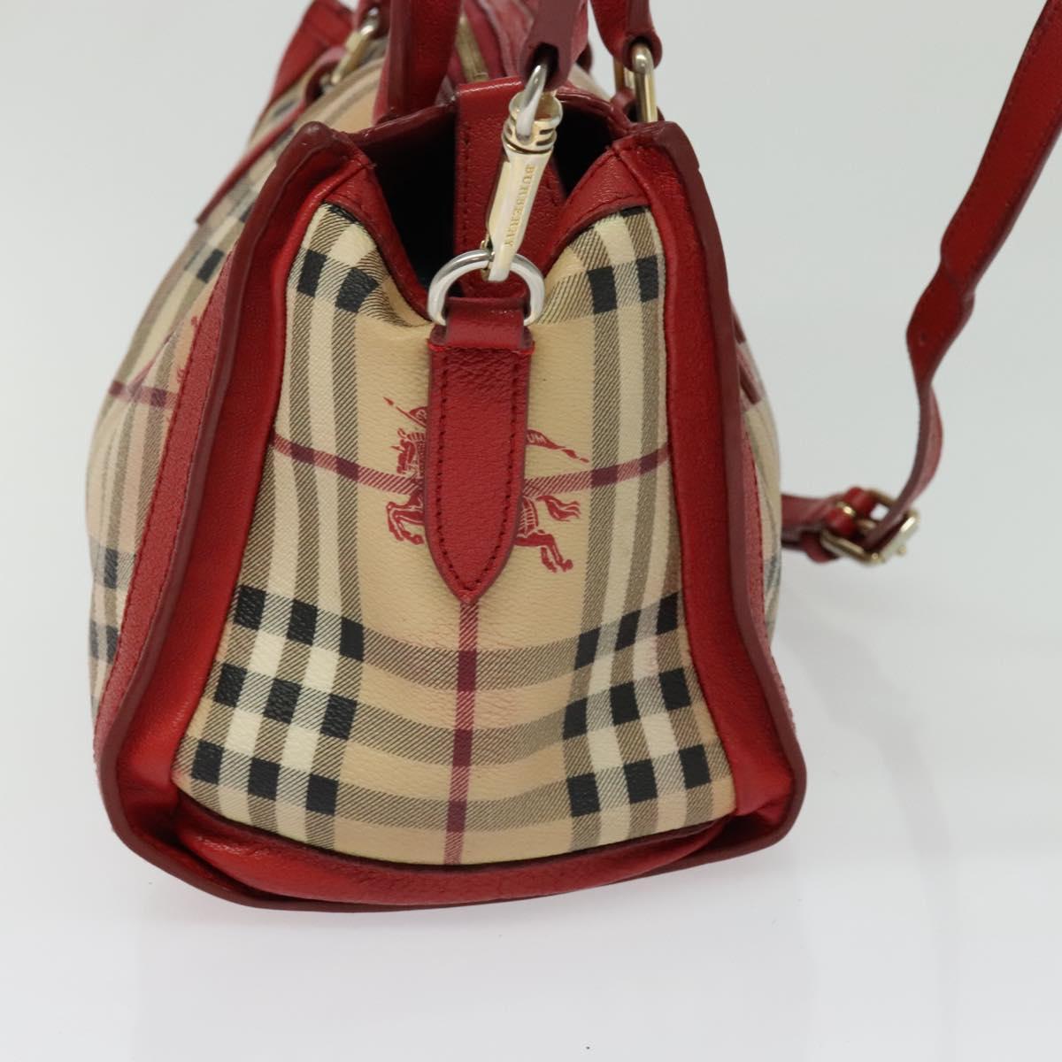 Burberry Haymarket Pvc Handbag (Pre-Owned)