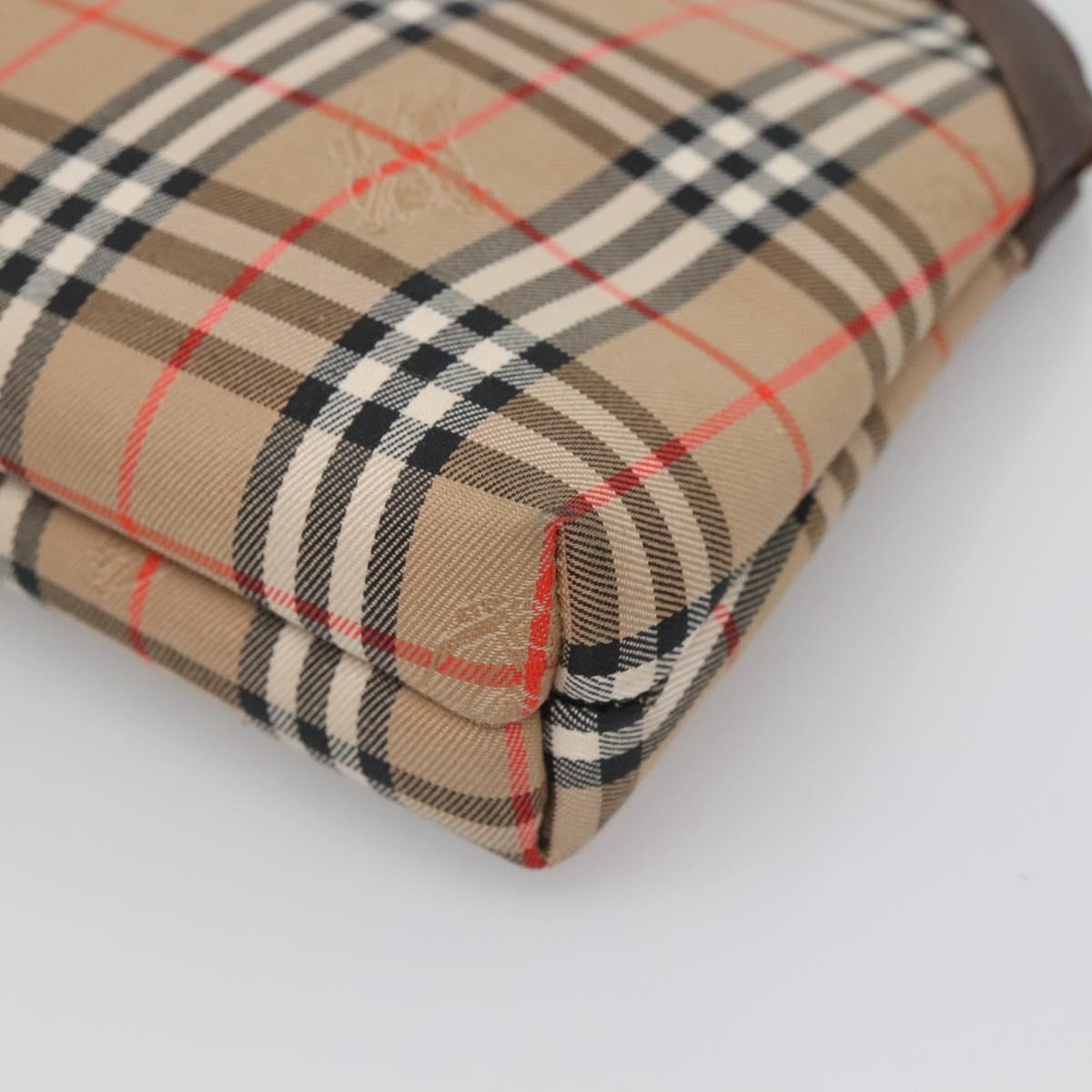 Burberry Haymarket Canvas Clutch Bag (Pre-Owned)