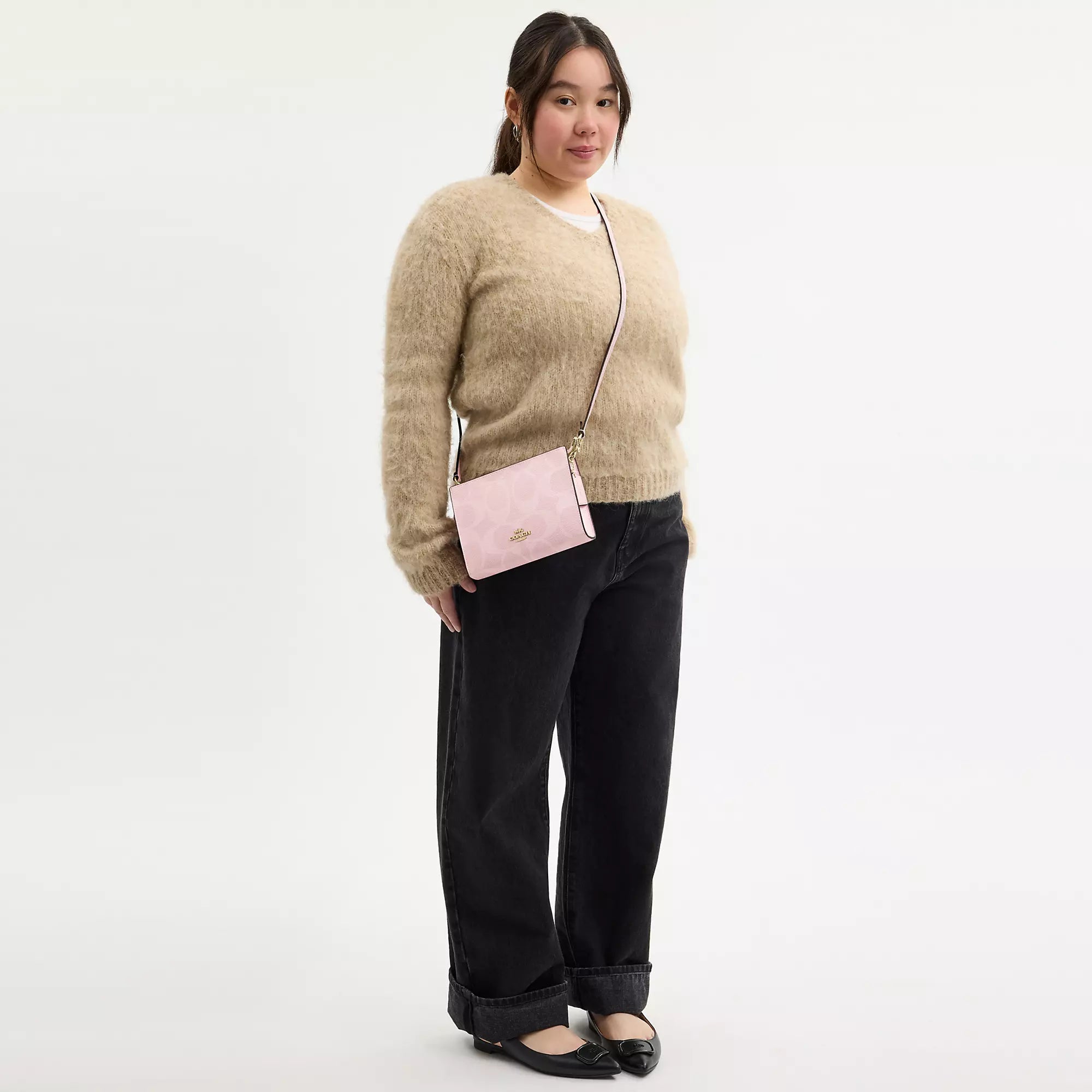 Coach Slim Crossbody Bag In Signature Canvas