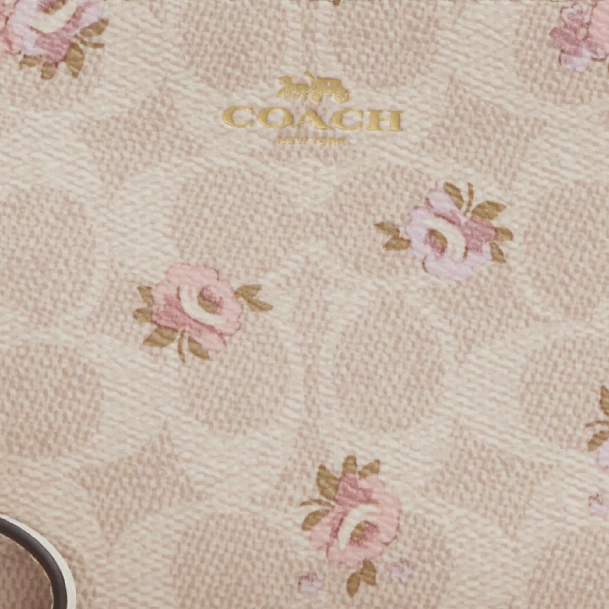 Coach Corner Zip Wristlet In Signature Canvas With Floral Print