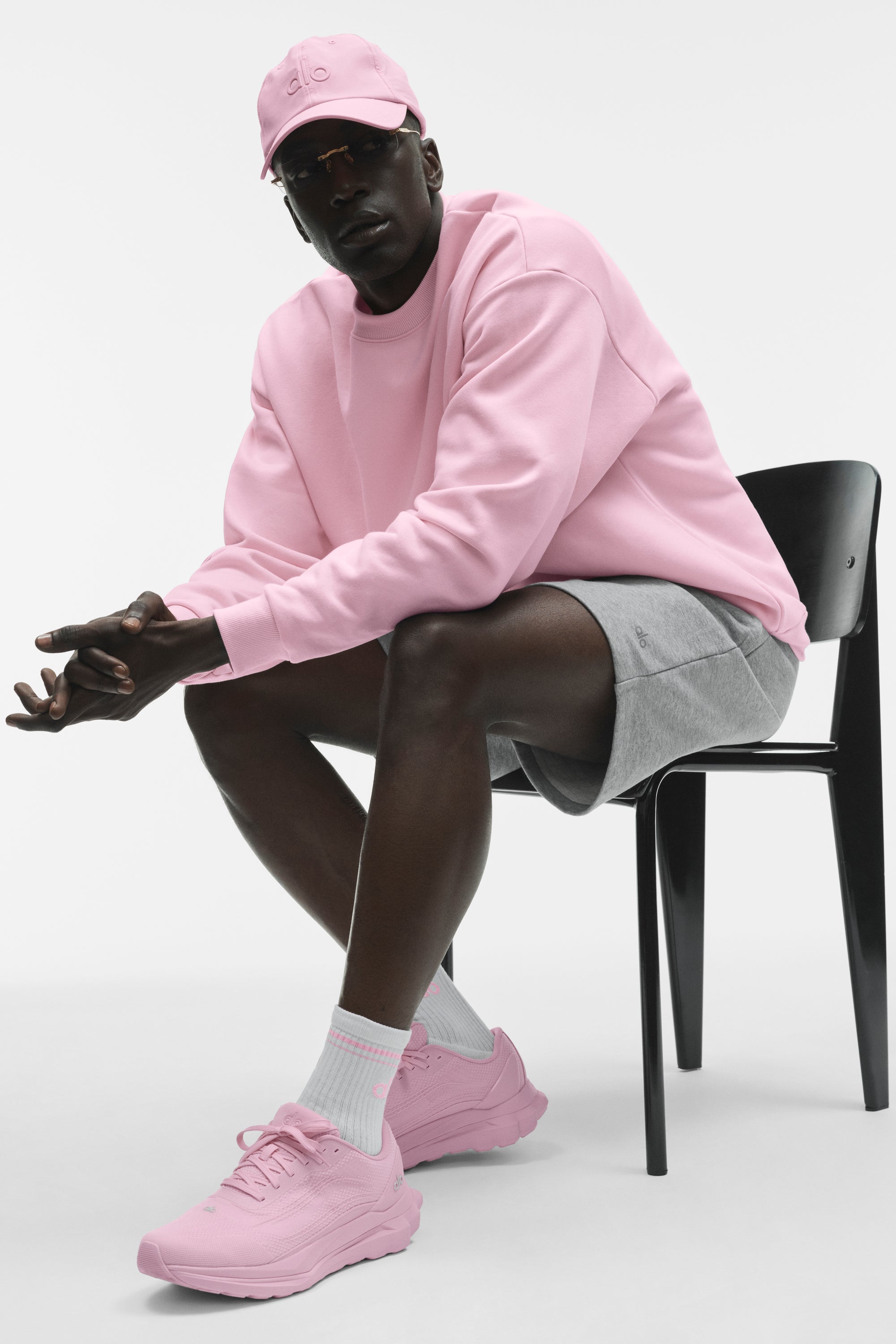 Unisex Half-Crew Throwback Sock - White/Pink Marshmallow