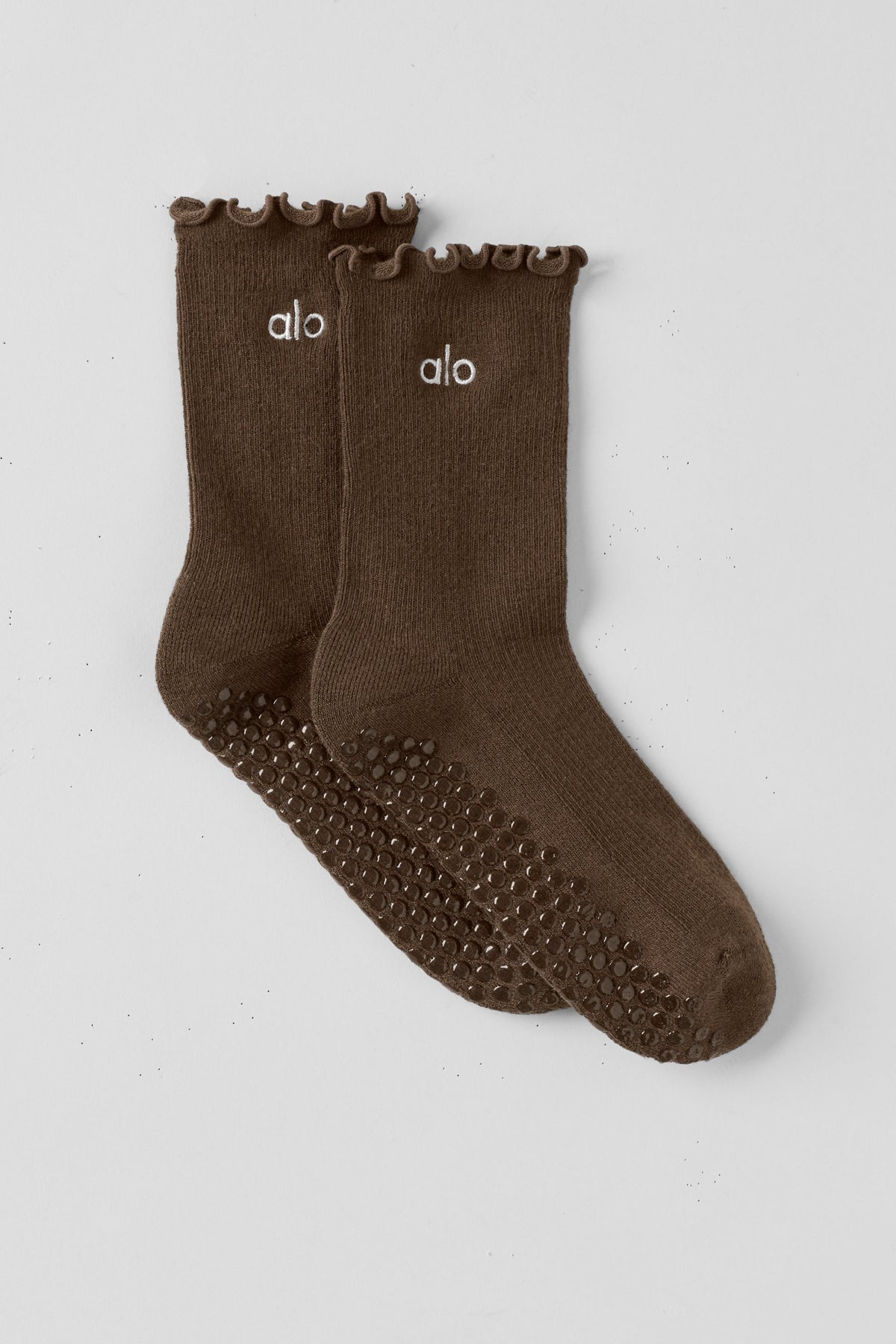 Alo Yoga Lettuce Edge Grip Sock - Espresso