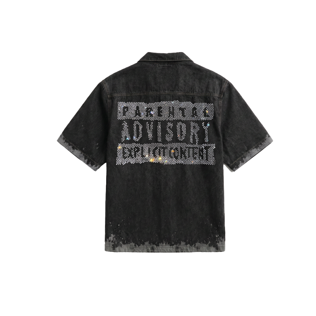 Black Advisory Denim Shirt