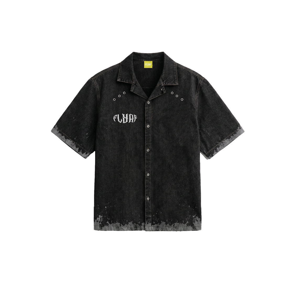 Black Advisory Denim Shirt